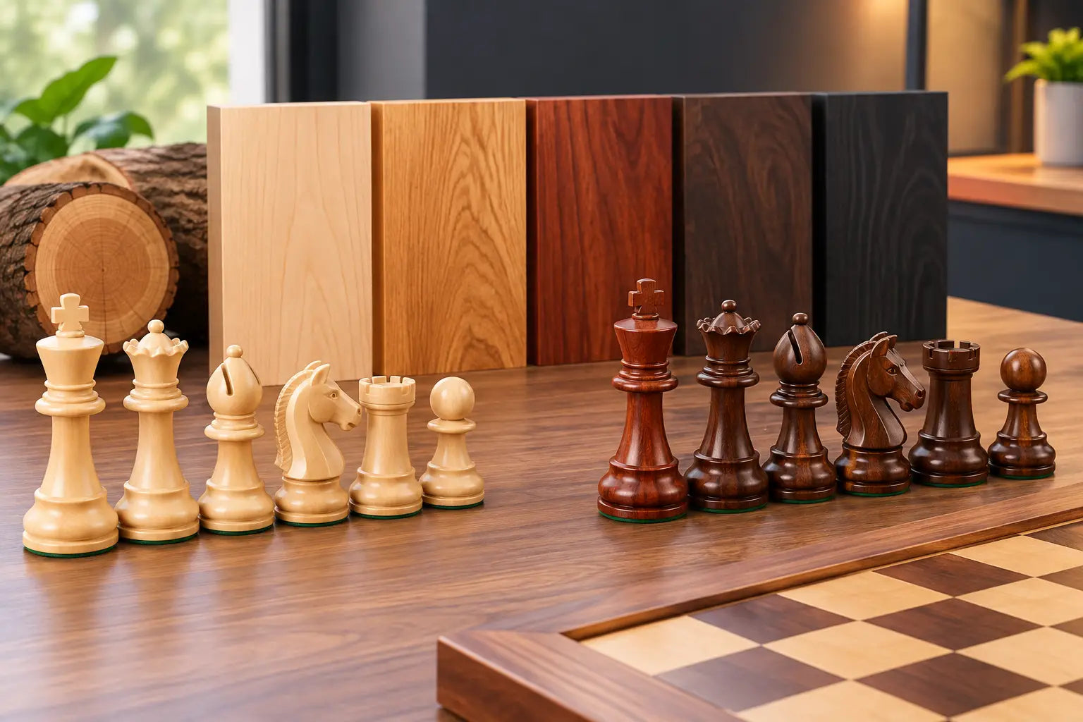 Holzarten bei Schachfiguren erklärt für Käufer