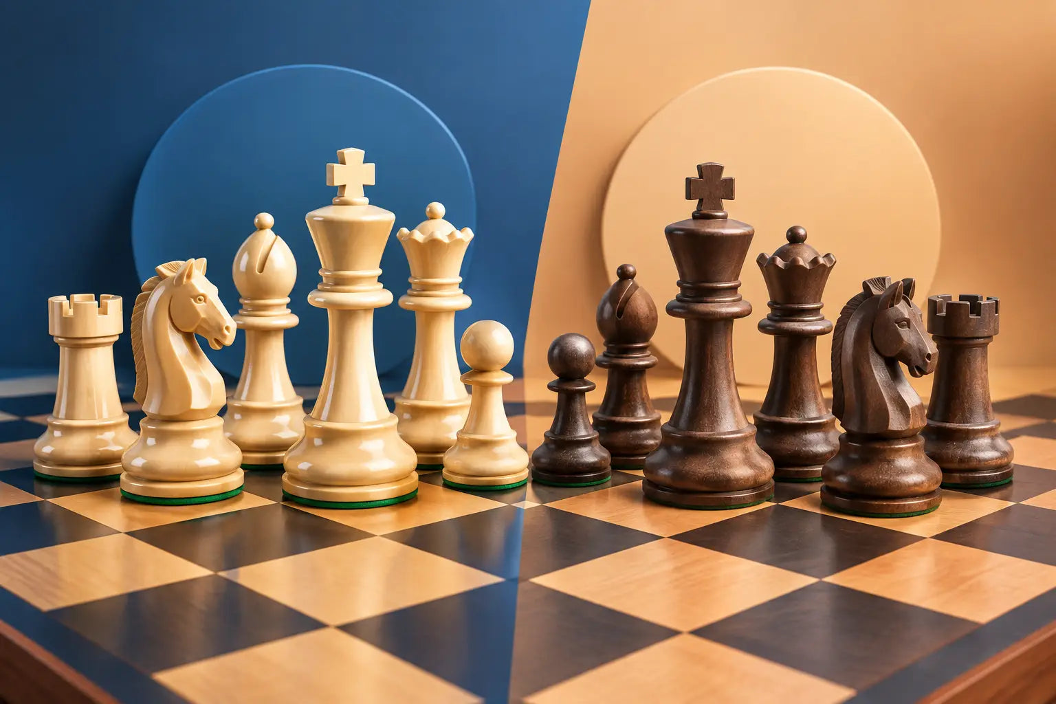 Turnier-Schachfiguren vs. Clubfiguren im Vergleich