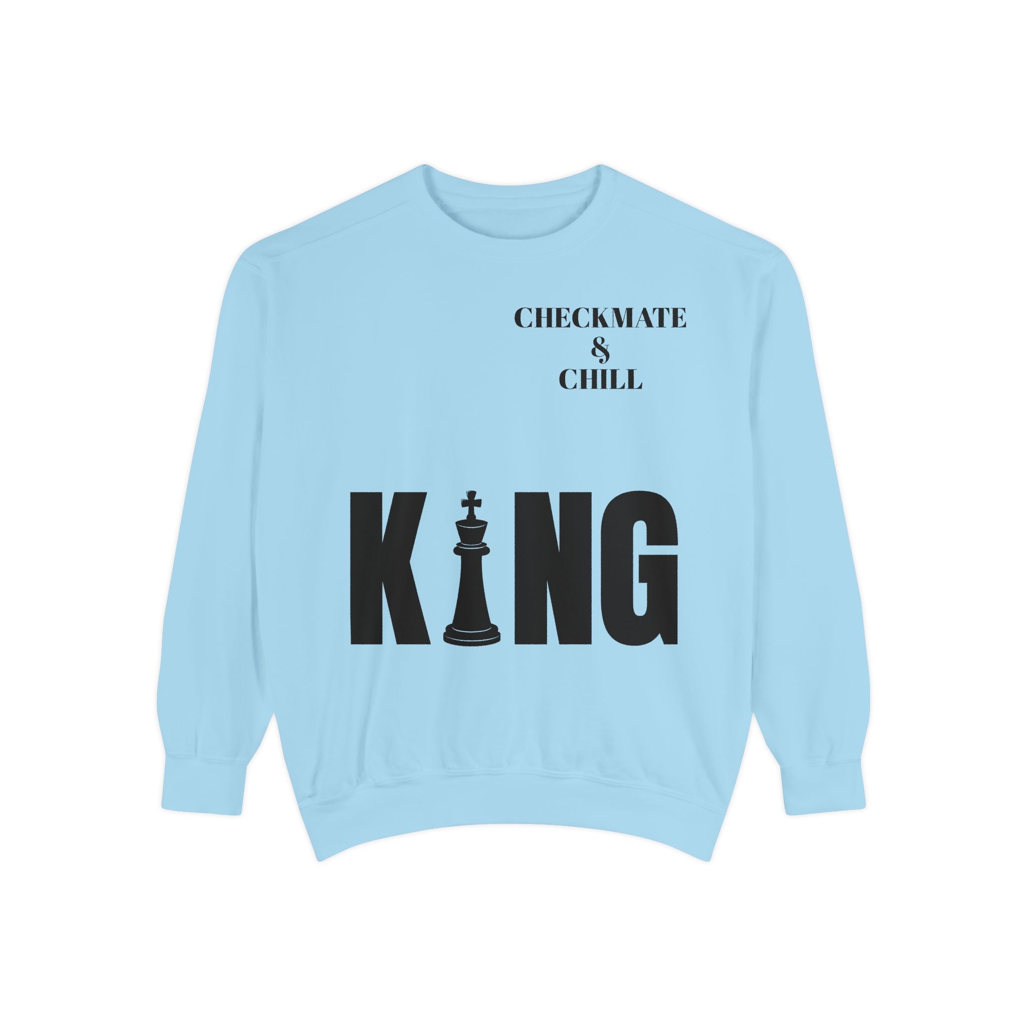 Chess Enthusiast Sweatshirt with Playful Design - Checkmate & Chill 