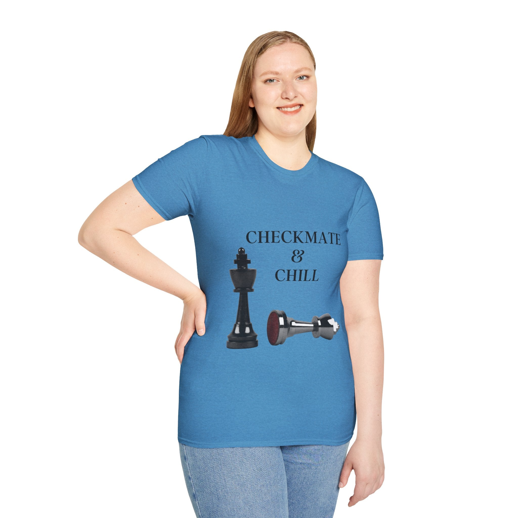 Checkmate & Chill Unisex Softstyle T-Shirt, Chess Gift