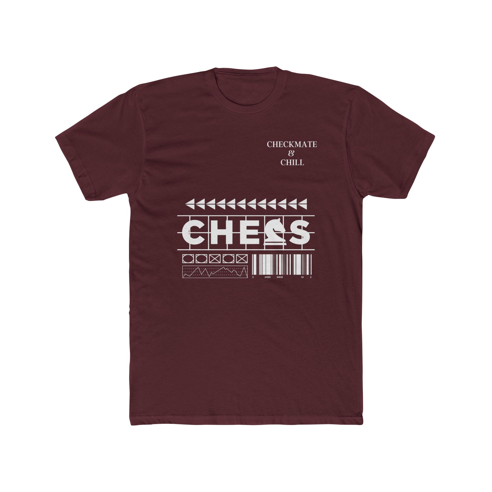 Chess Themed Unisex Cotton Crew Tee - Checkmate & Chill 