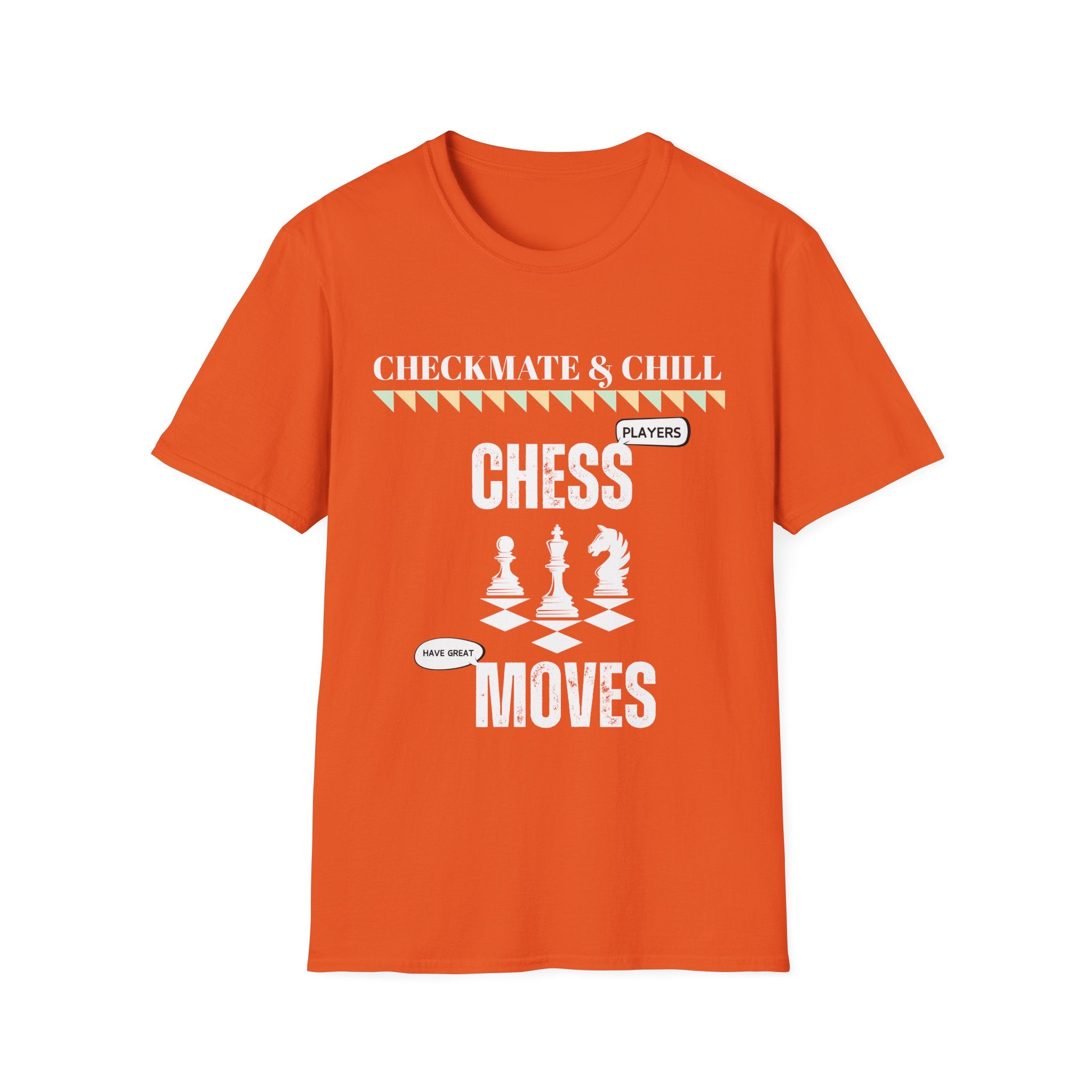 Unisex Softstyle T-Shirt for Casual Gatherings and Game Nights - Checkmate & Chill 