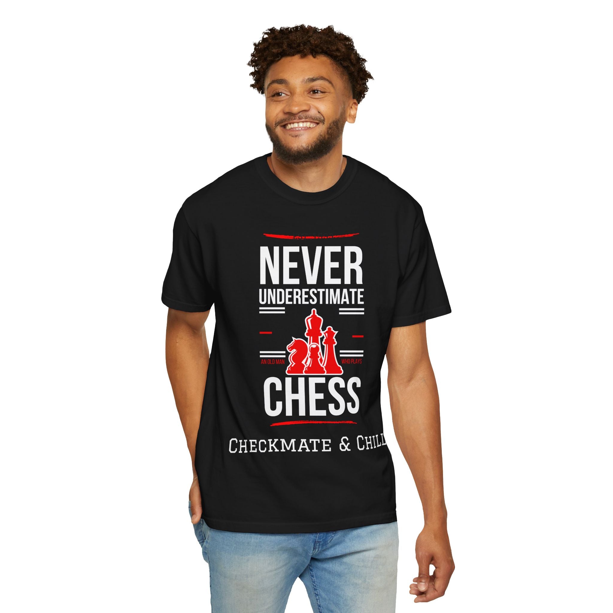 Garment-Dyed T-shirt for Fashionable Comfort and Style - Checkmate & Chill 