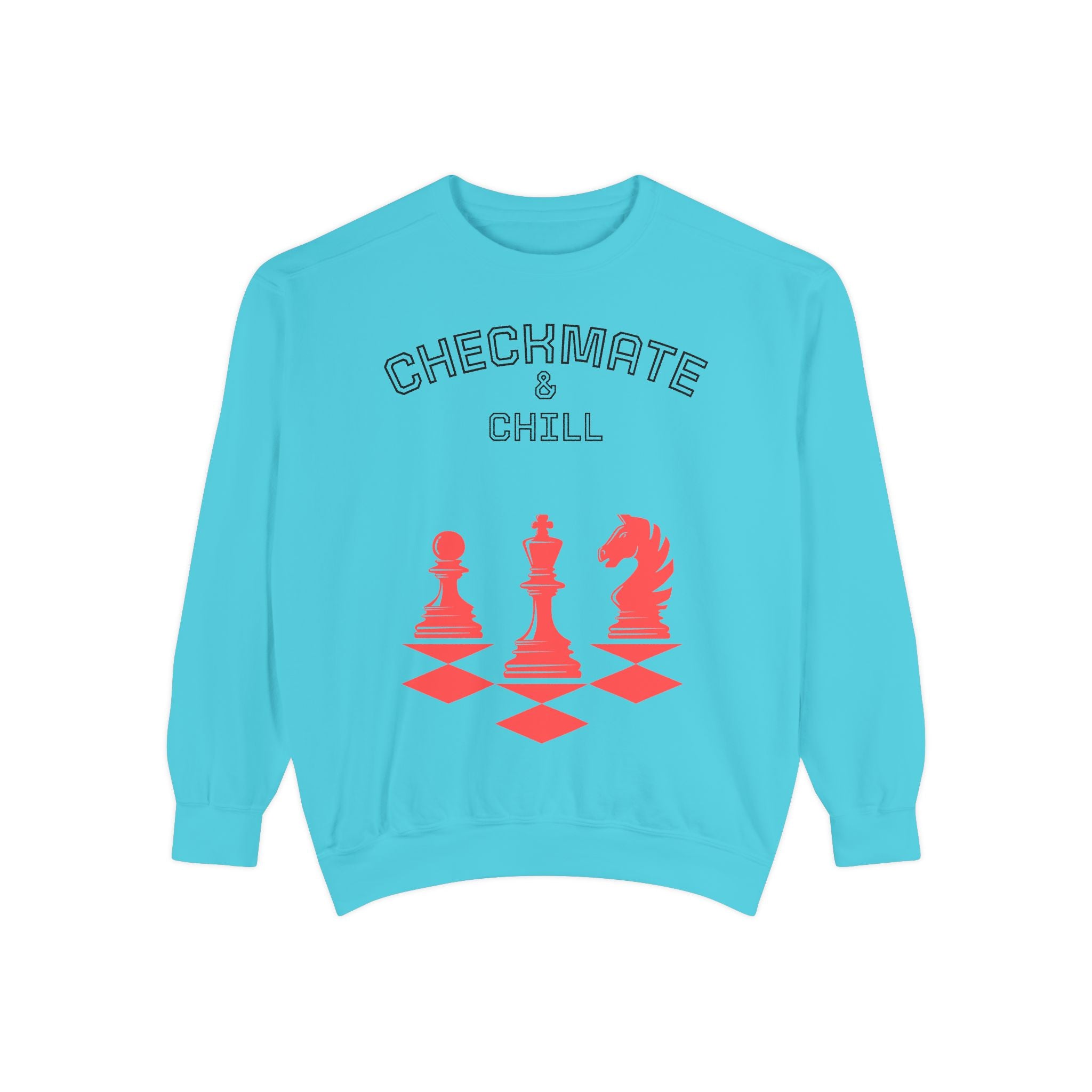 Chess-Themed Sweatshirt for Gamers and Puzzle Lovers - Checkmate & Chill 