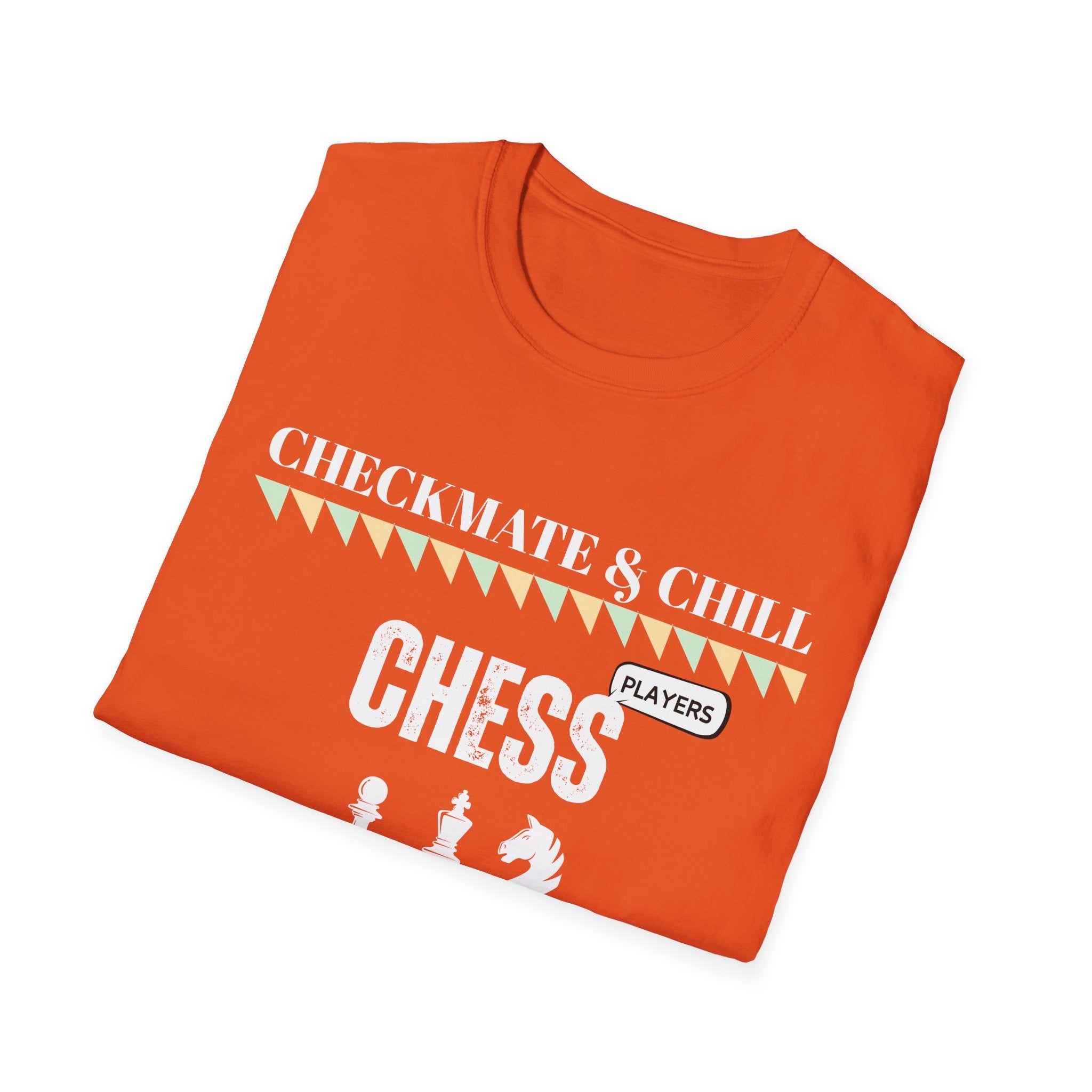 Unisex Softstyle T-Shirt for Casual Gatherings and Game Nights - Checkmate & Chill 