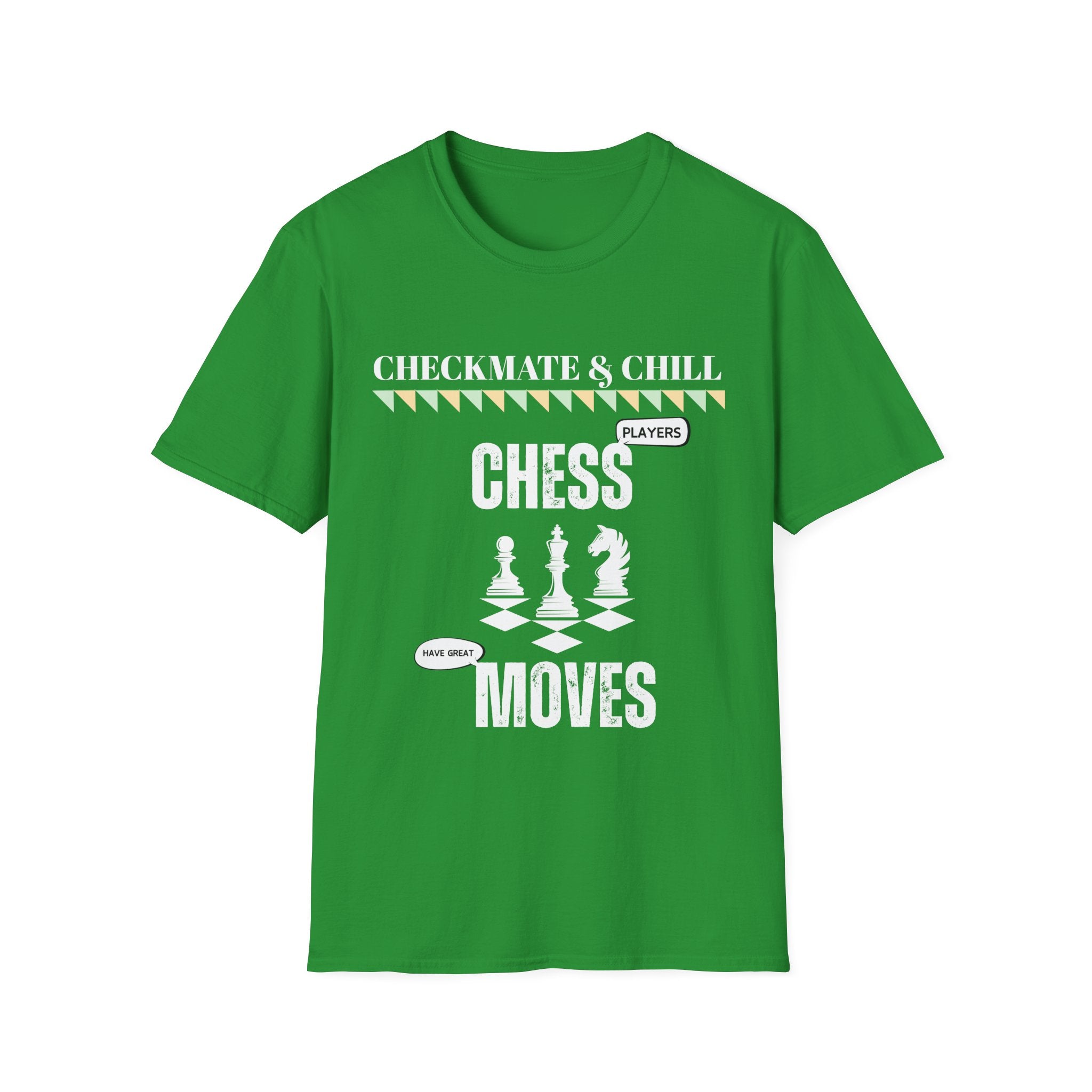 Unisex Softstyle T-Shirt for Casual Gatherings and Game Nights - Checkmate & Chill 