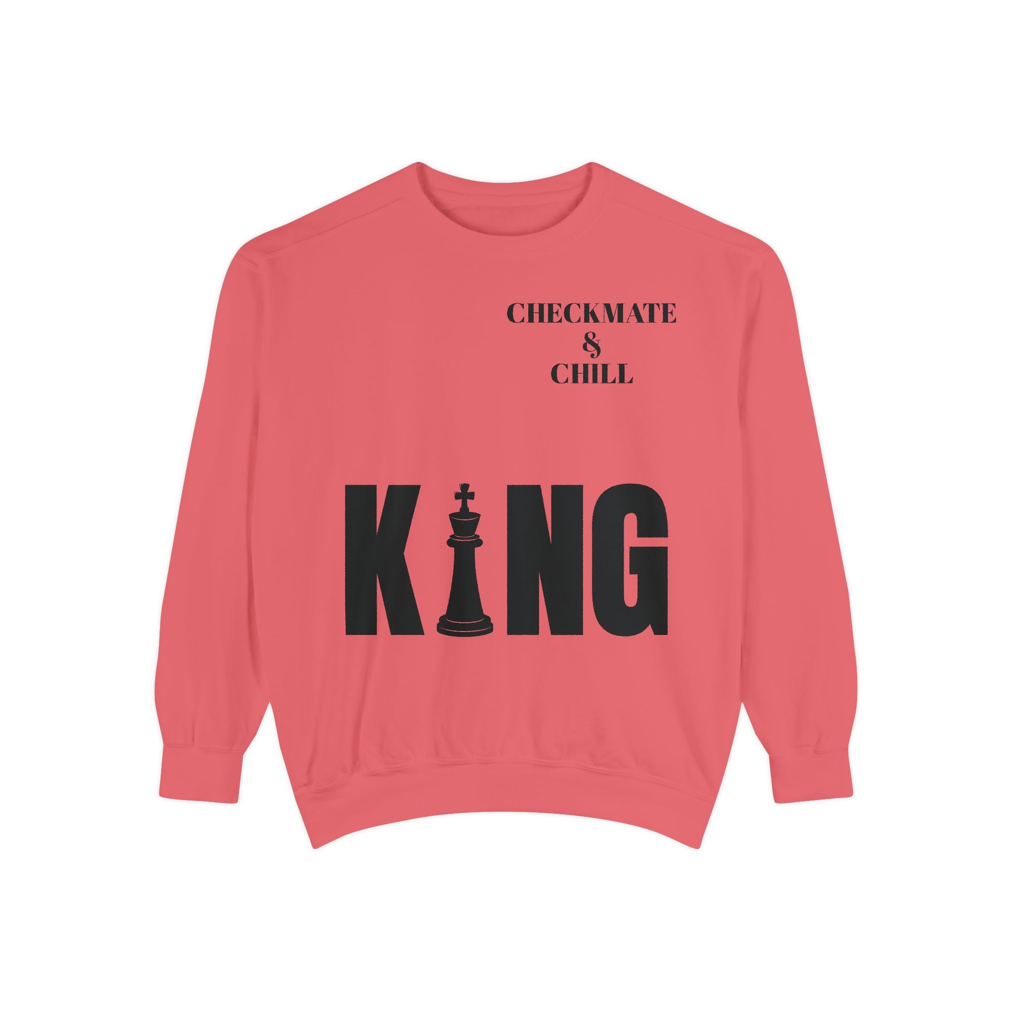 Chess Enthusiast Sweatshirt with Playful Design - Checkmate & Chill 
