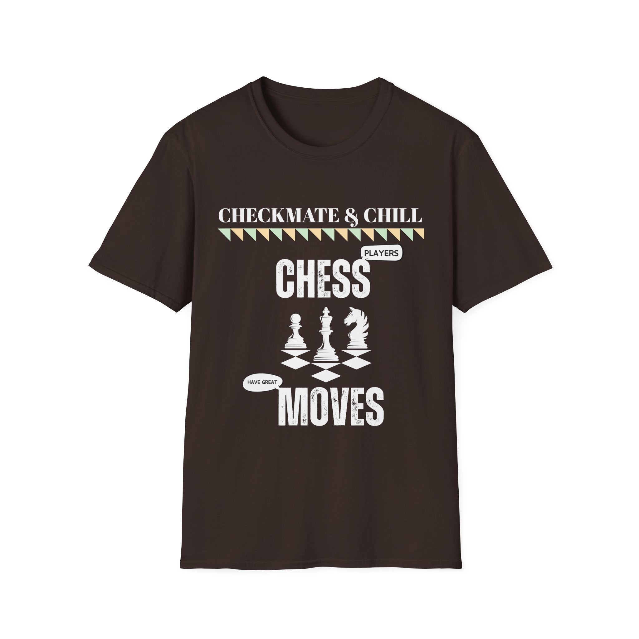 Unisex Softstyle T-Shirt for Casual Gatherings and Game Nights - Checkmate & Chill 