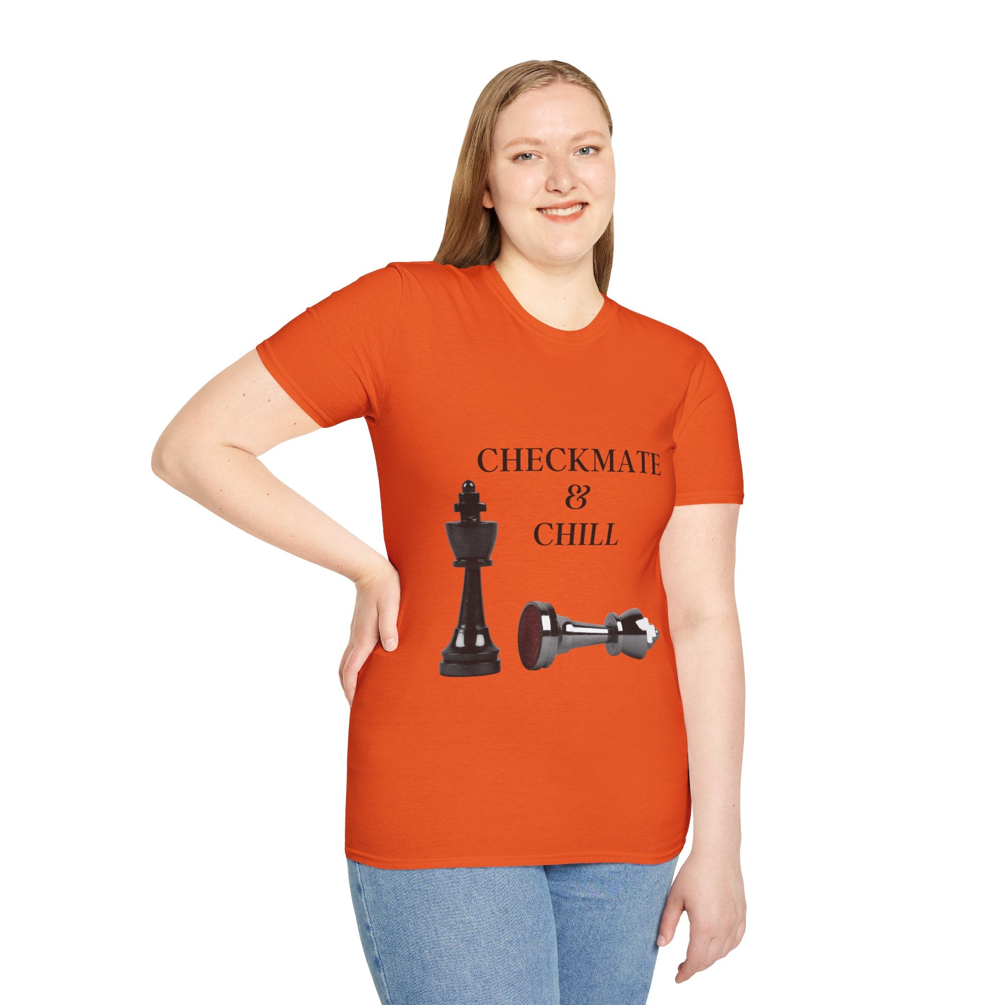 Checkmate & Chill Unisex Softstyle T-Shirt, Chess Gift