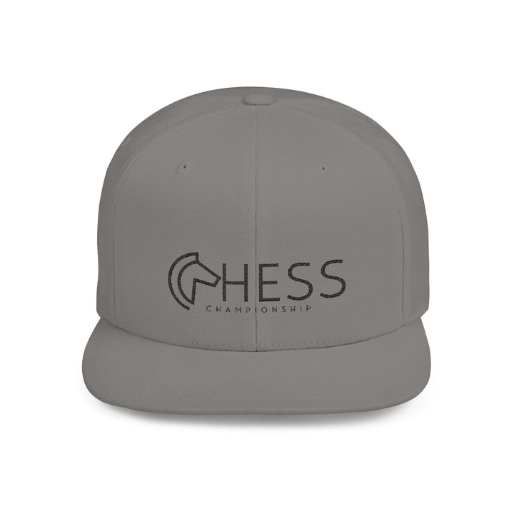 Flat Bill Snapback Hat - Stylish Casual Cap for Everyday Wear - Checkmate & Chill 