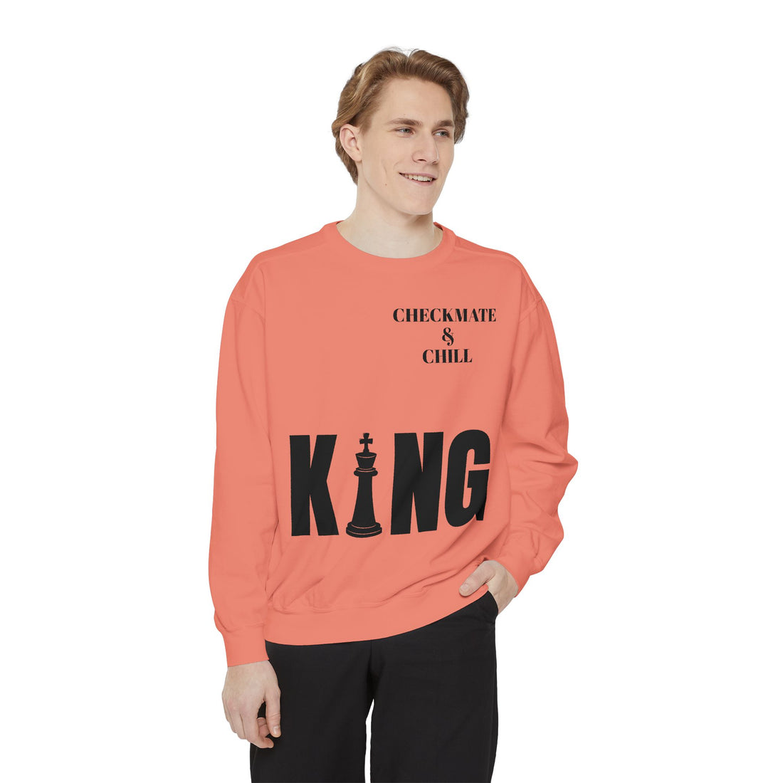 Chess Enthusiast Sweatshirt with Playful Design - Checkmate & Chill 