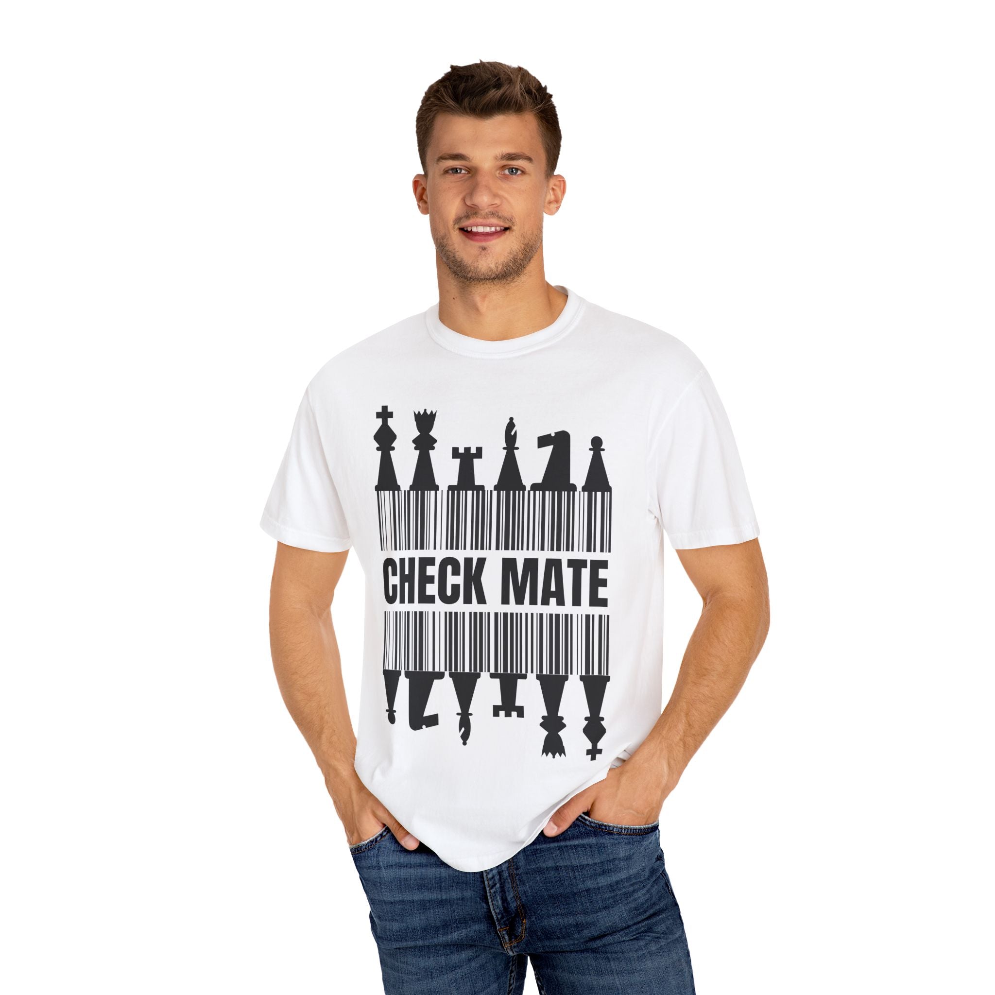 Garment-Dyed T-shirt - Chess Enthusiast Gift - 100% Cotton - Unisex - Checkmate & Chill 