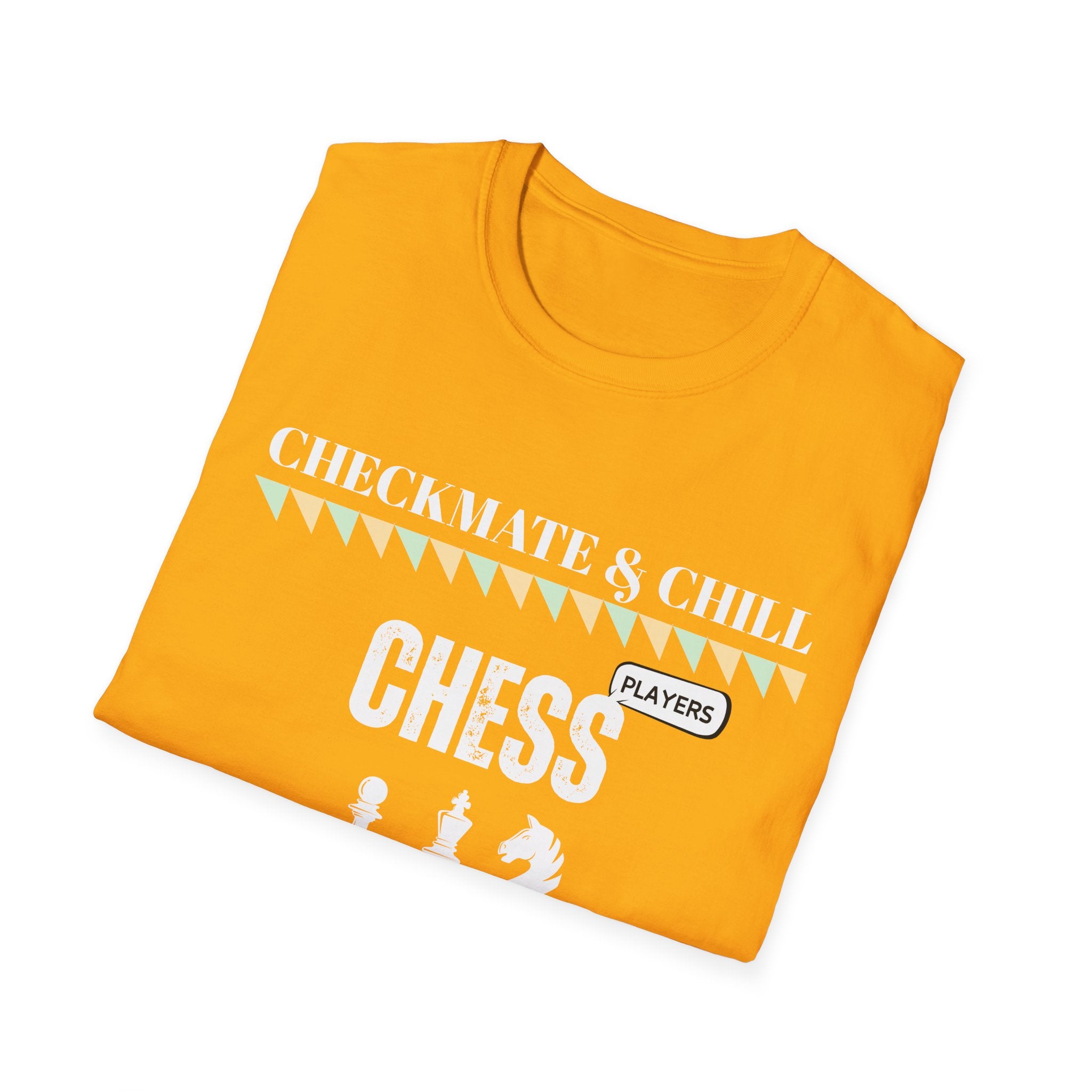 Unisex Softstyle T-Shirt for Casual Gatherings and Game Nights - Checkmate & Chill 