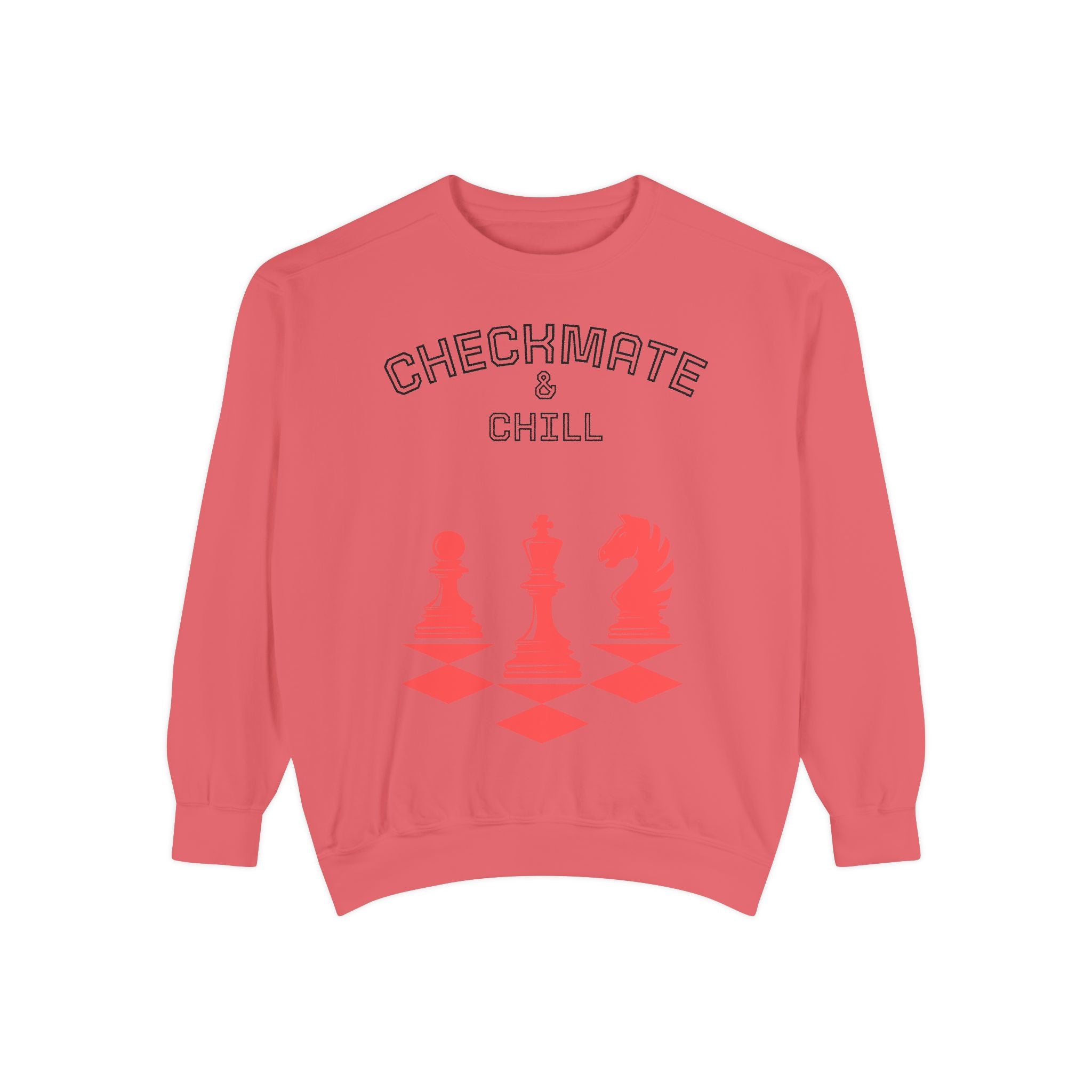 Chess-Themed Sweatshirt for Gamers and Puzzle Lovers - Checkmate & Chill 