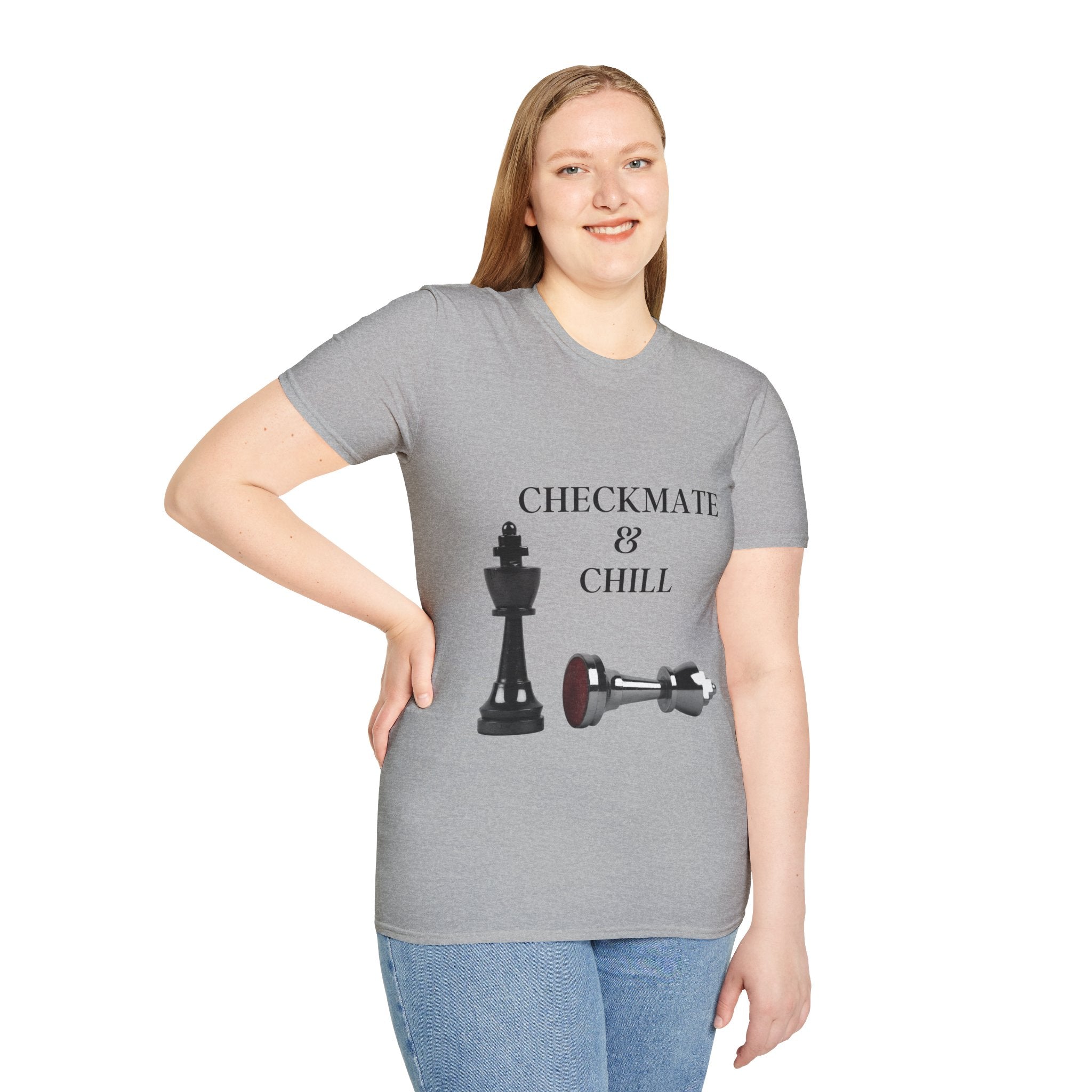 Checkmate & Chill Unisex Softstyle T-Shirt, Chess Gift - Checkmate & Chill 