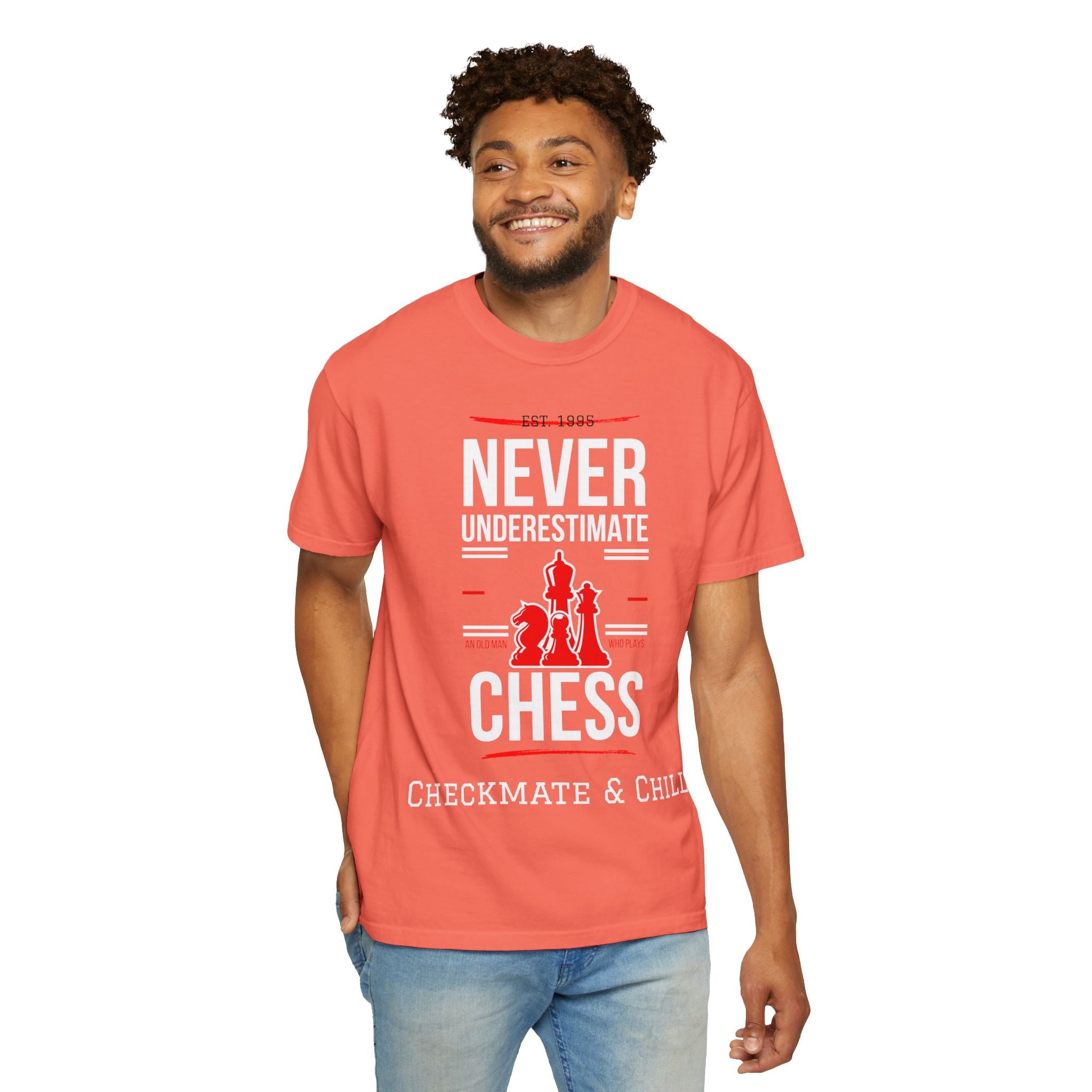 Garment-Dyed T-shirt for Fashionable Comfort and Style - Checkmate & Chill 