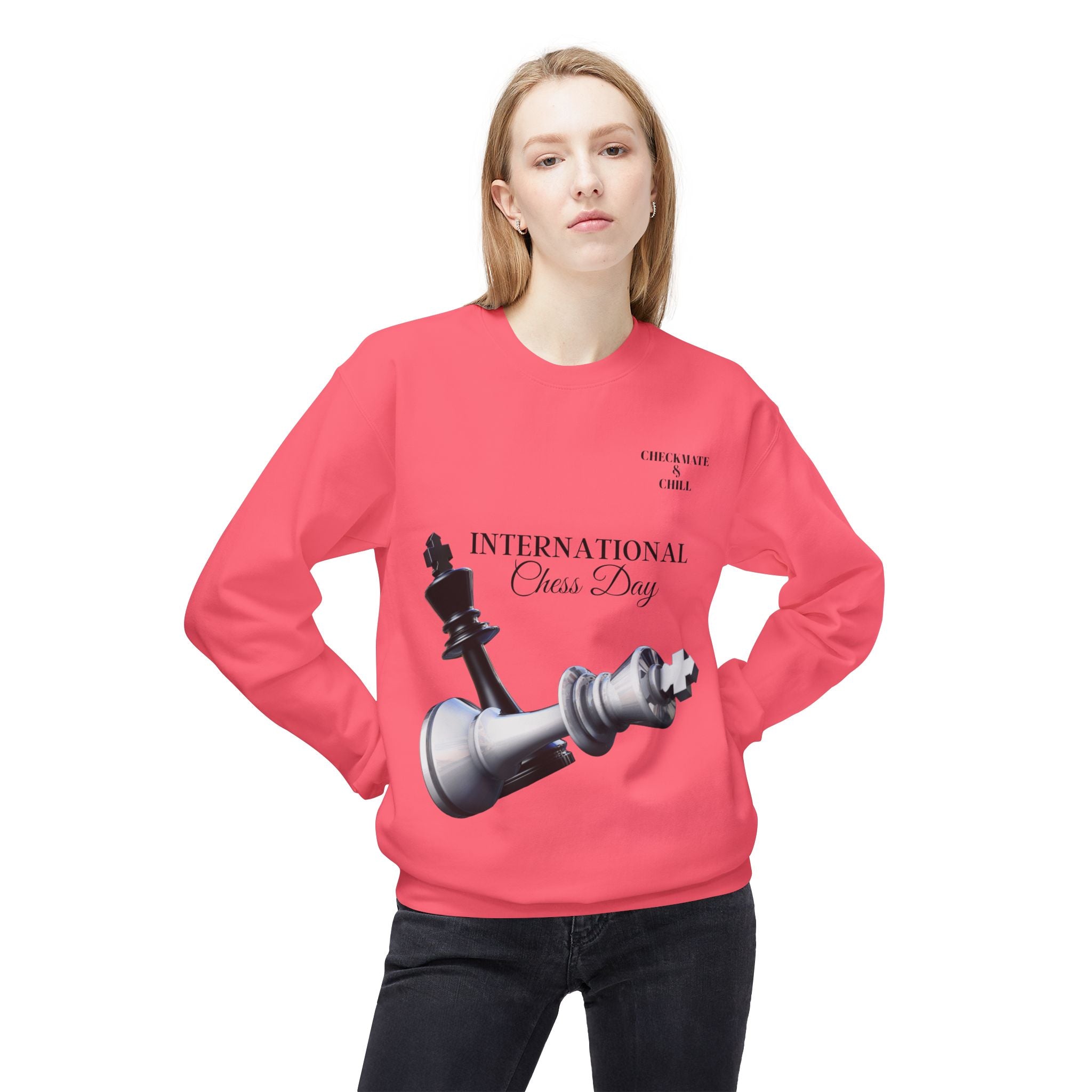 Chess Day Sweatshirt | Unisex Crewneck for Chess Lovers - Checkmate & Chill 
