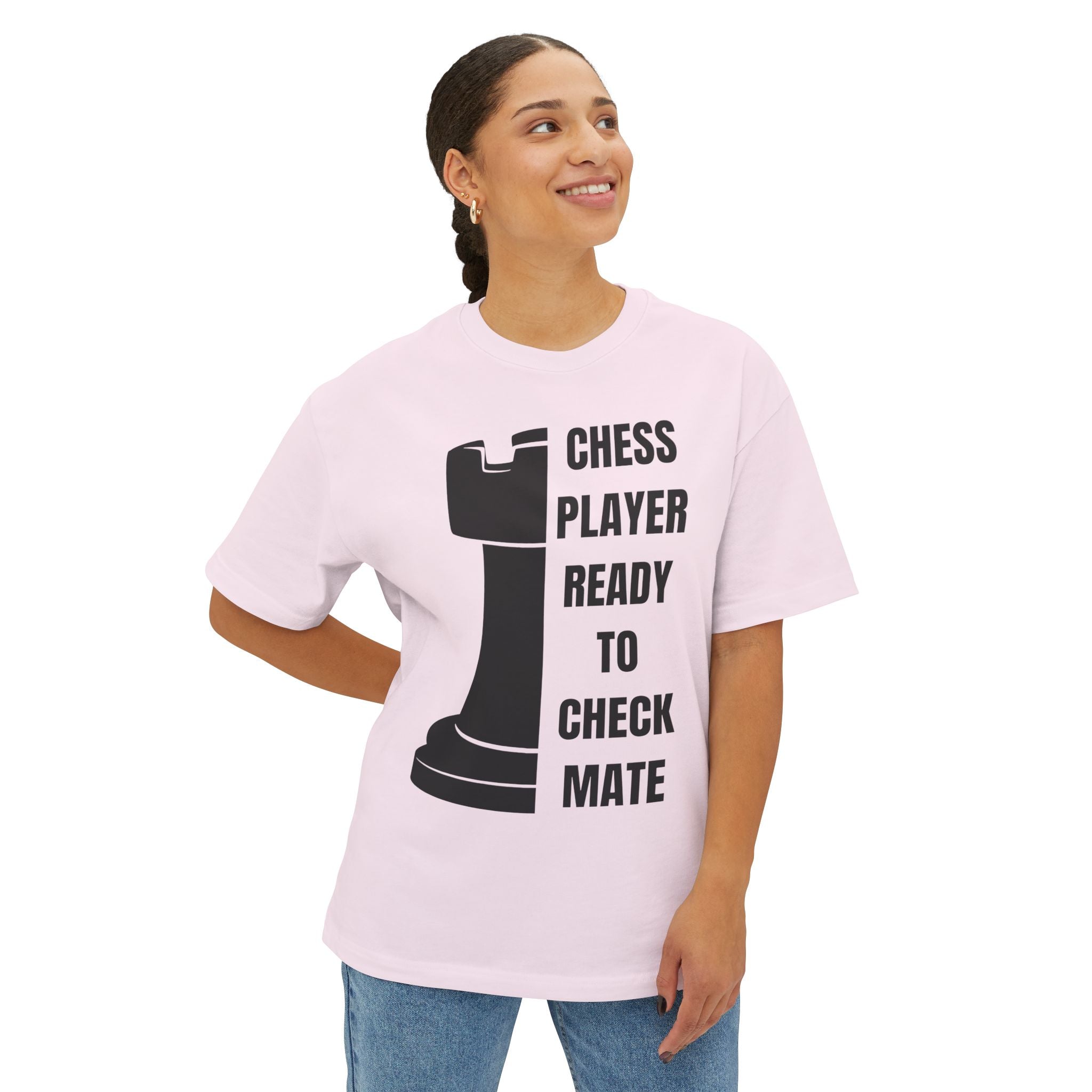 Oversized Box Tee - Checkmate & Chill 