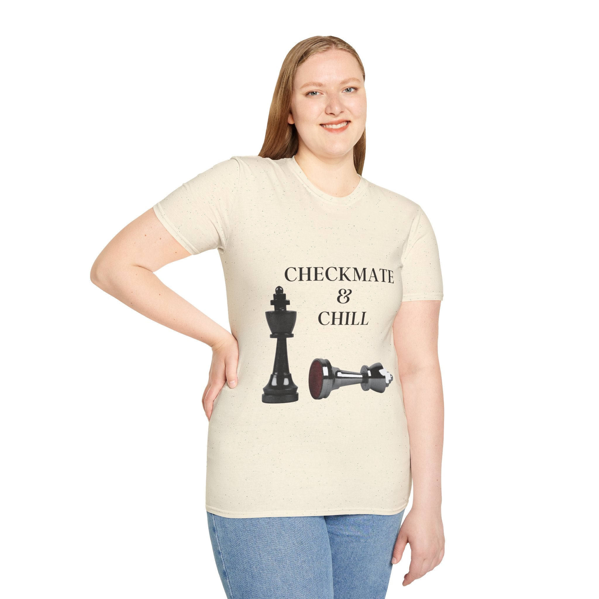 Checkmate & Chill Unisex Softstyle T-Shirt, Chess Gift