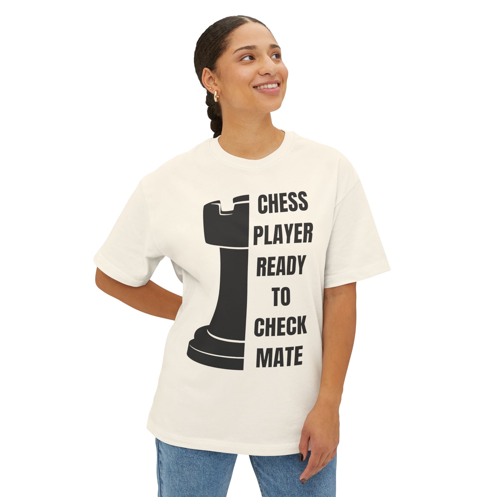 Oversized Box Tee - Checkmate & Chill 