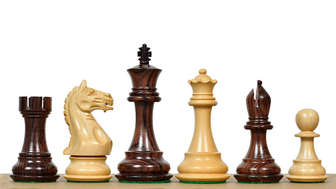 Fierce Knight Staunton Set – 4.1” King, Rosewood & Boxwood