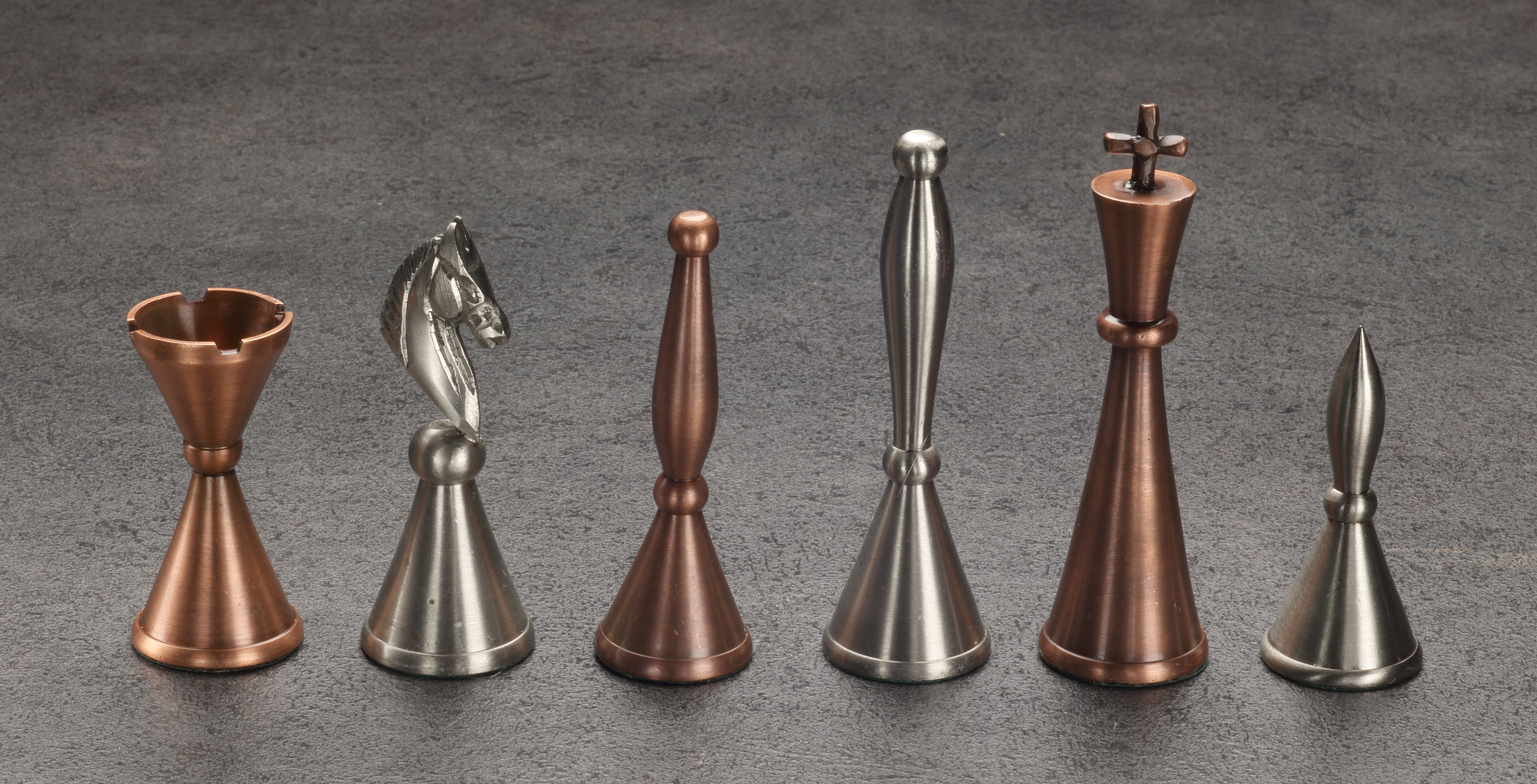Chess pieces Deco design in metal/brass