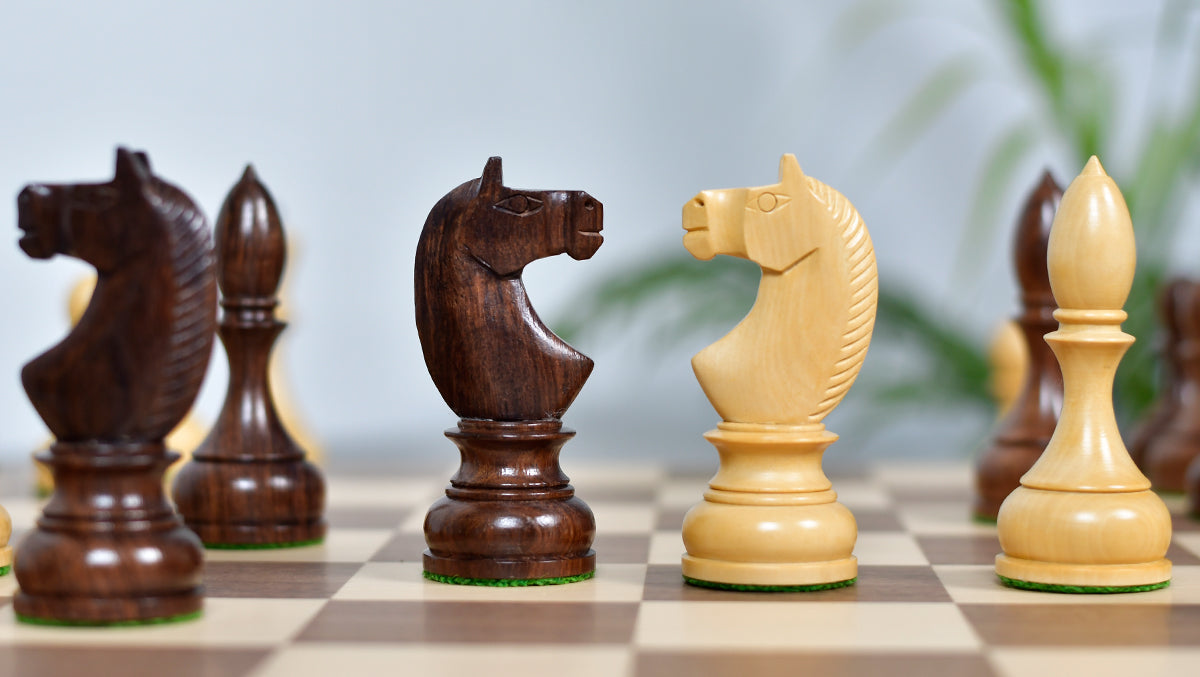 1930s Leningrad Schoolboy Chess Set – 4.2'' Sheesham Pieces