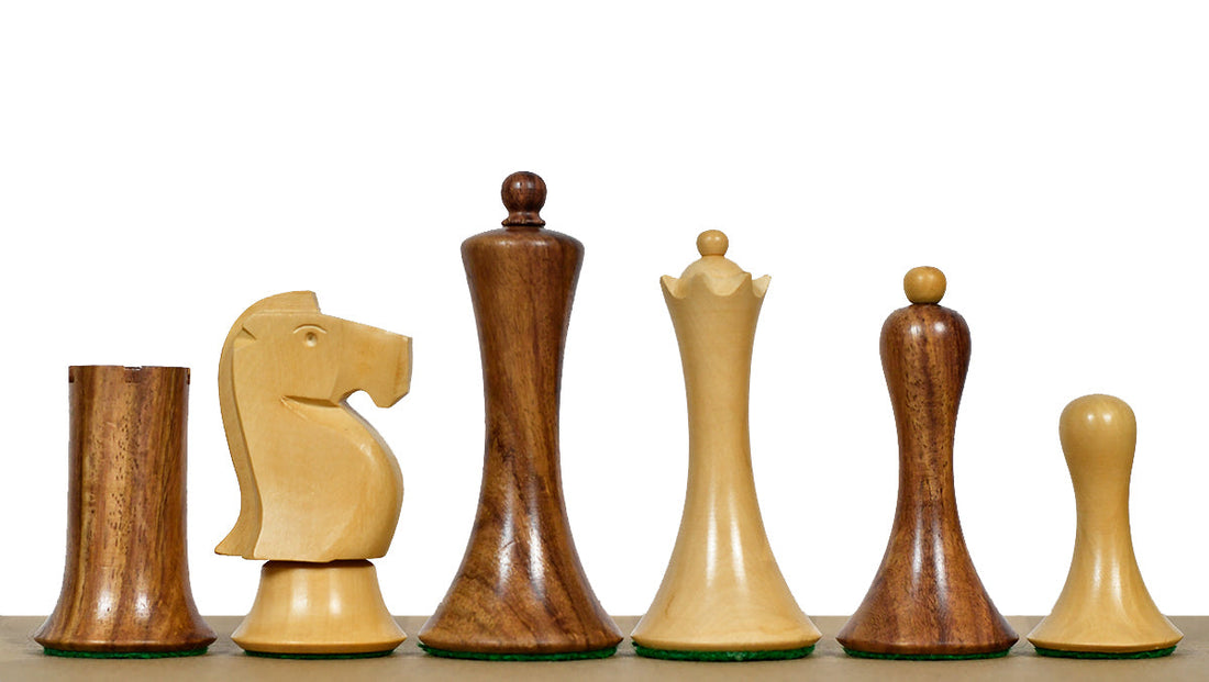 Soviet-Style Chess Set – 3.7” Sheesham Pieces & Walnut Maple Board