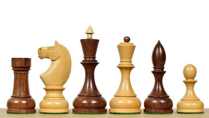 1930s Leningrad Schoolboy Chess Set – 4.2'' Sheesham Pieces