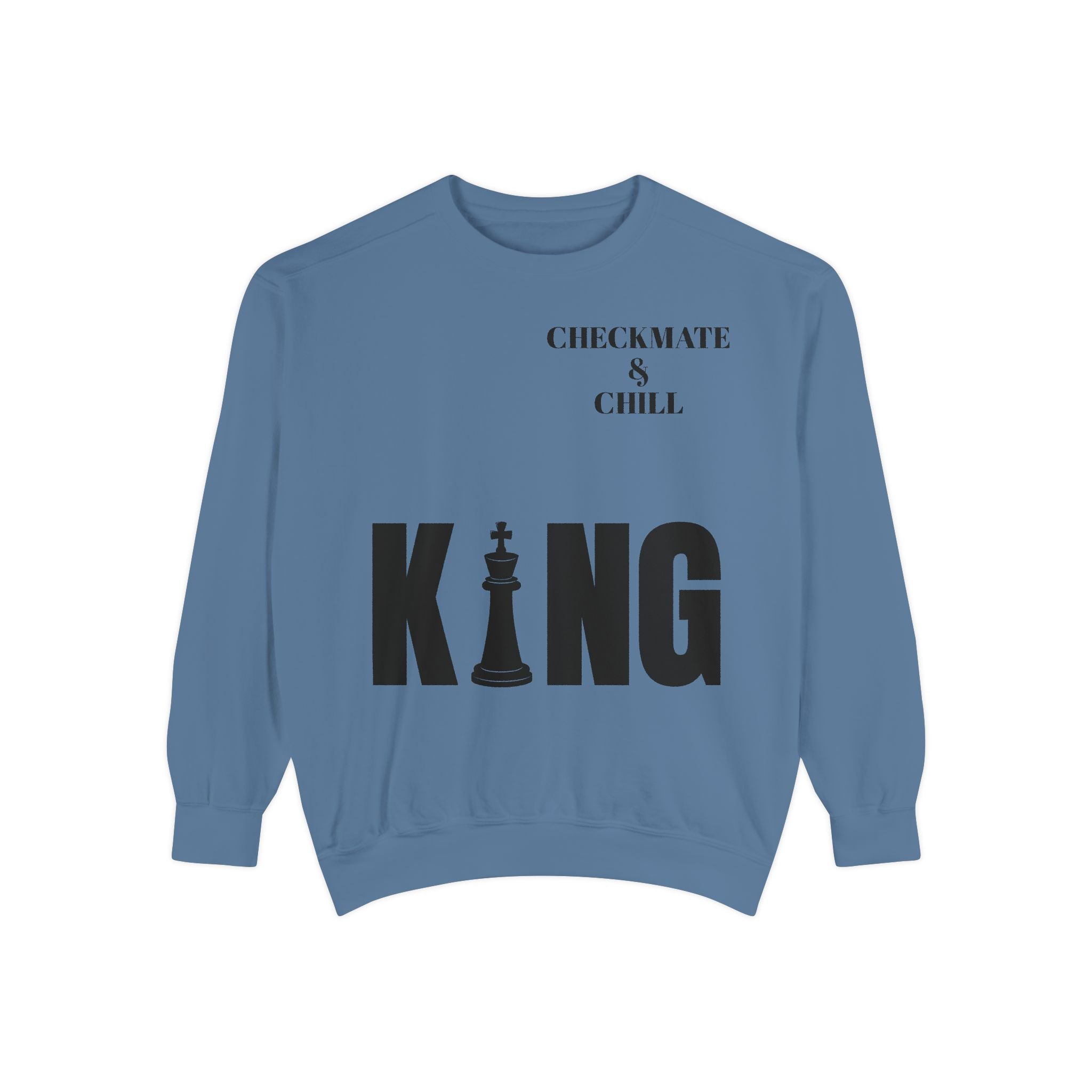 Chess Enthusiast Sweatshirt with Playful Design - Checkmate & Chill 