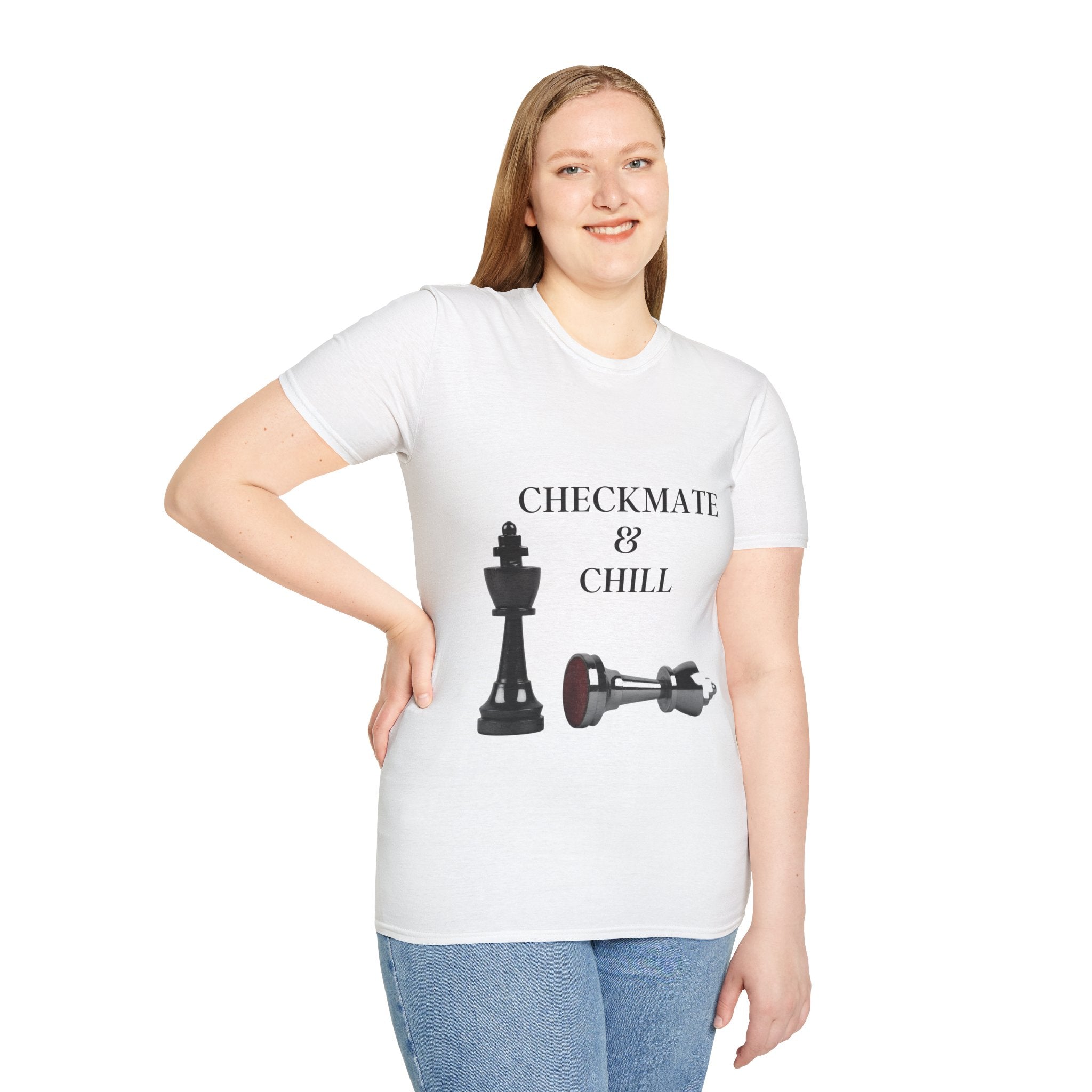 Checkmate & Chill Unisex Softstyle T-Shirt, Chess Gift - Checkmate & Chill 