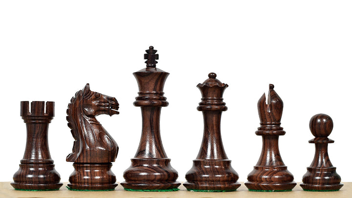 Fierce Knight Staunton Set – 4.1” King, Rosewood & Boxwood
