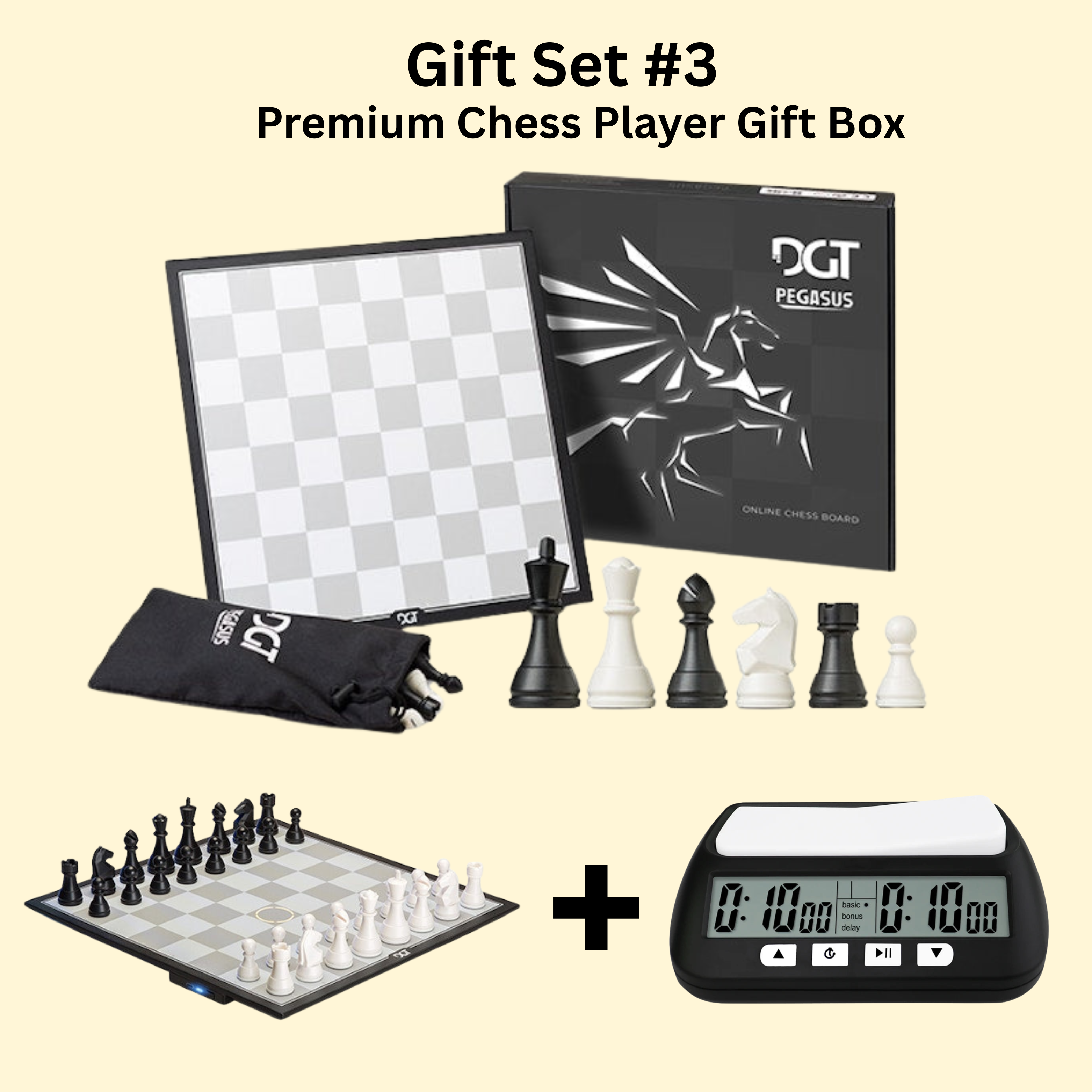Electronic LED Chessboard + Wooden Board Luxury Gift Set
