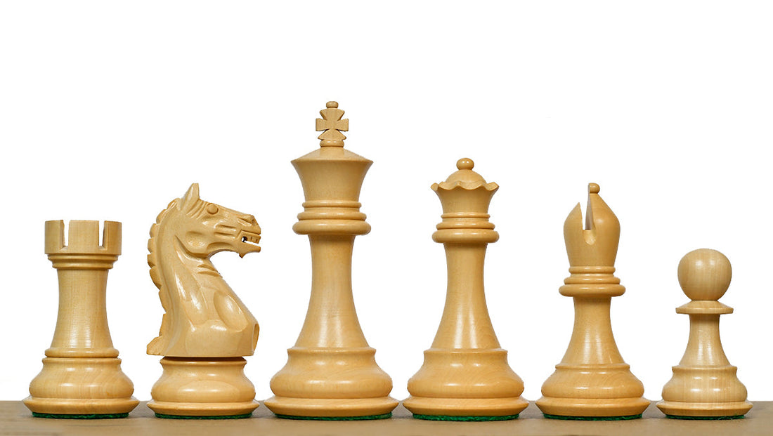 Fierce Knight Staunton Set – 4.1” King, Rosewood & Boxwood