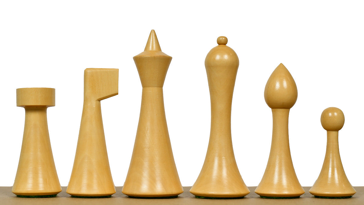 Herman Ohme Chess Pieces – 3.75'' King, Ebonized Boxwood