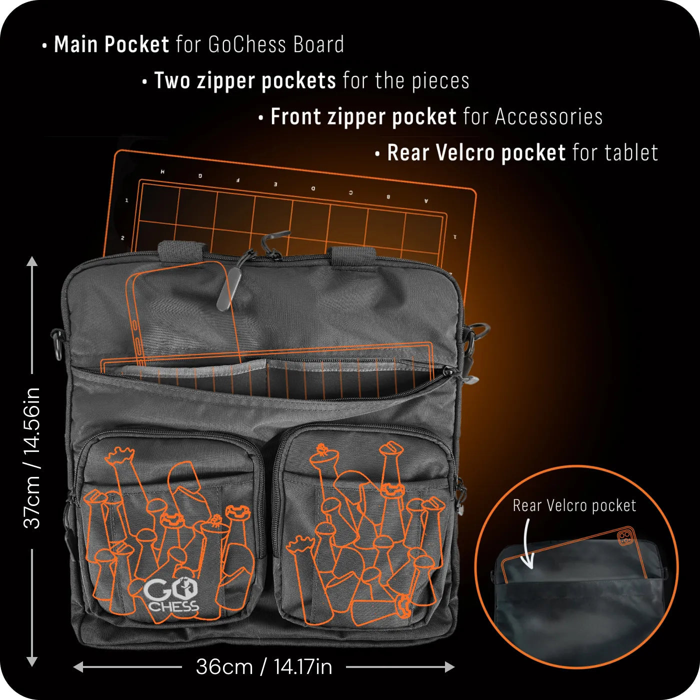GoChess Mini Storing Bag – Protective Travel Case for Smart Chess Board