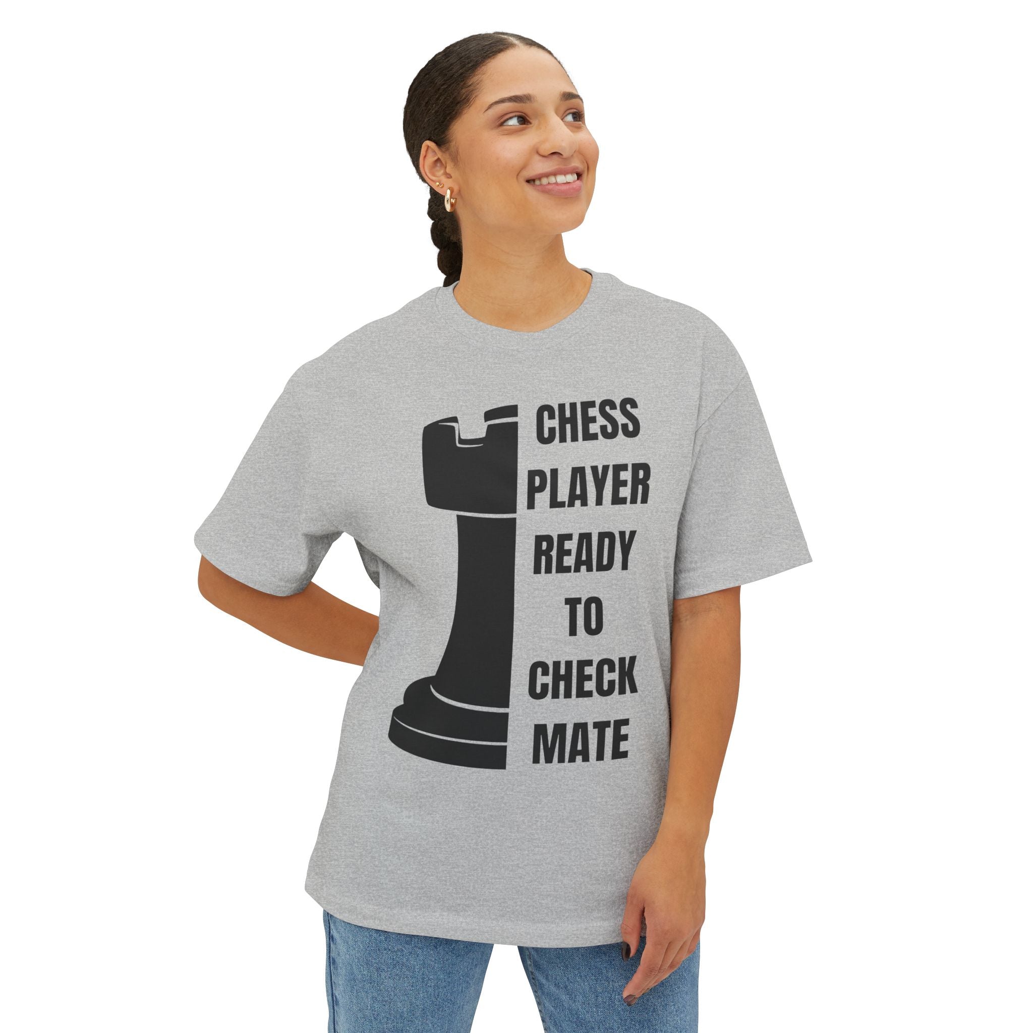 Oversized Box Tee - Checkmate & Chill 