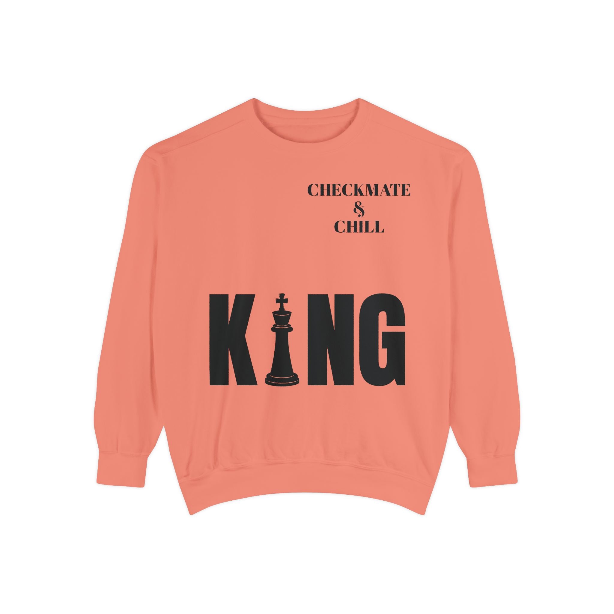 Chess Enthusiast Sweatshirt with Playful Design - Checkmate & Chill 