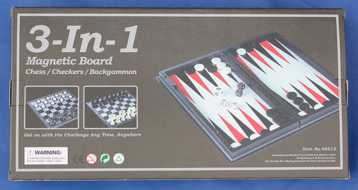 3 IN 1 magnetic game set - Checkmate & Chill 