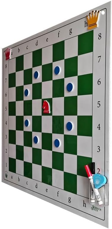 Chess Teaching Board – 80x80 cm, Self-Adhesive with Colored Dots