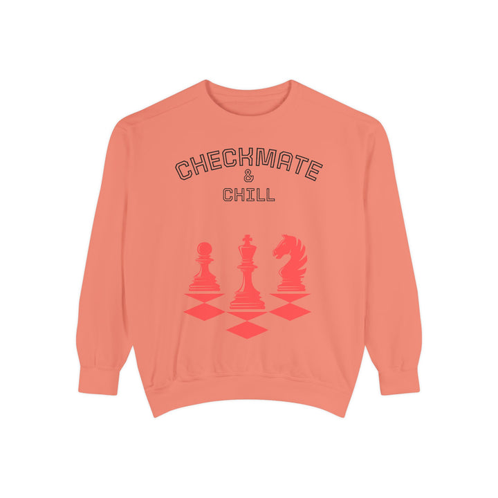 Chess-Themed Sweatshirt for Gamers and Puzzle Lovers - Checkmate & Chill 