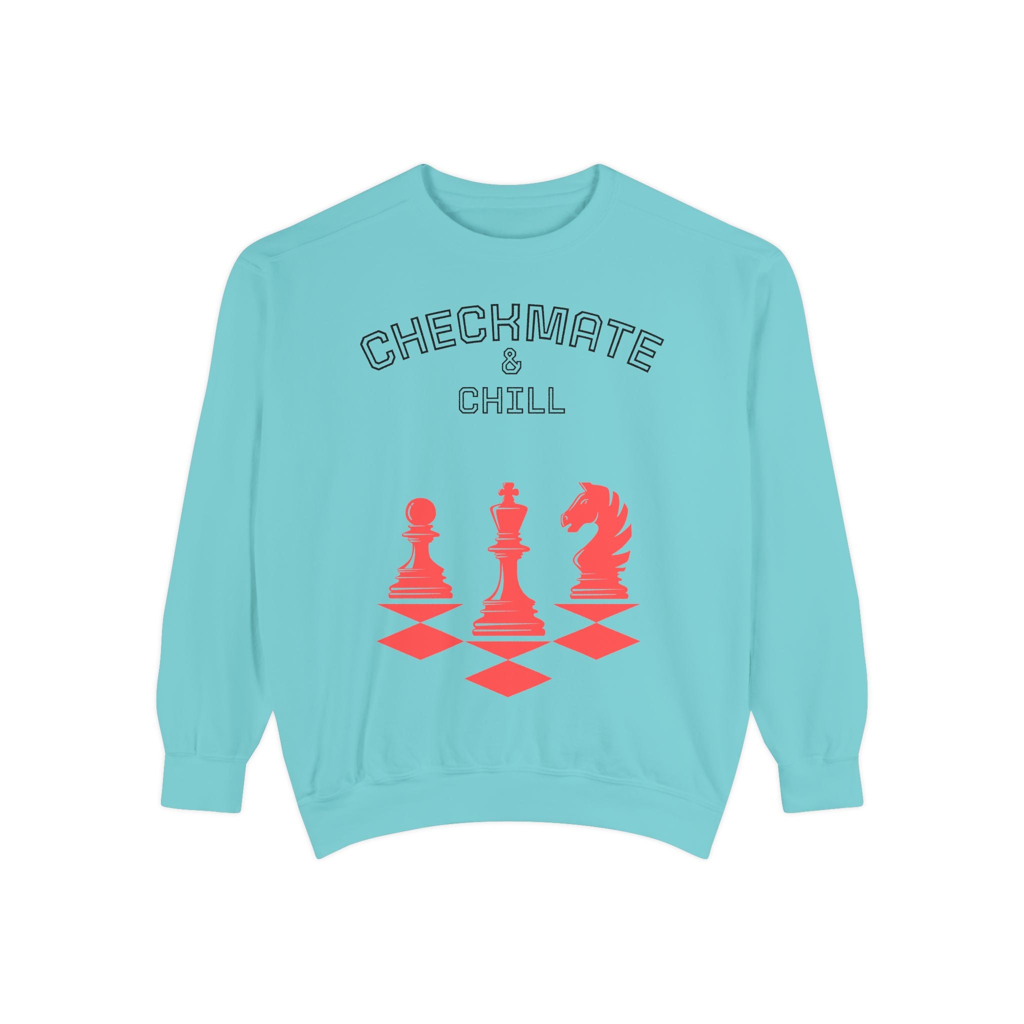 Chess-Themed Sweatshirt for Gamers and Puzzle Lovers - Checkmate & Chill 