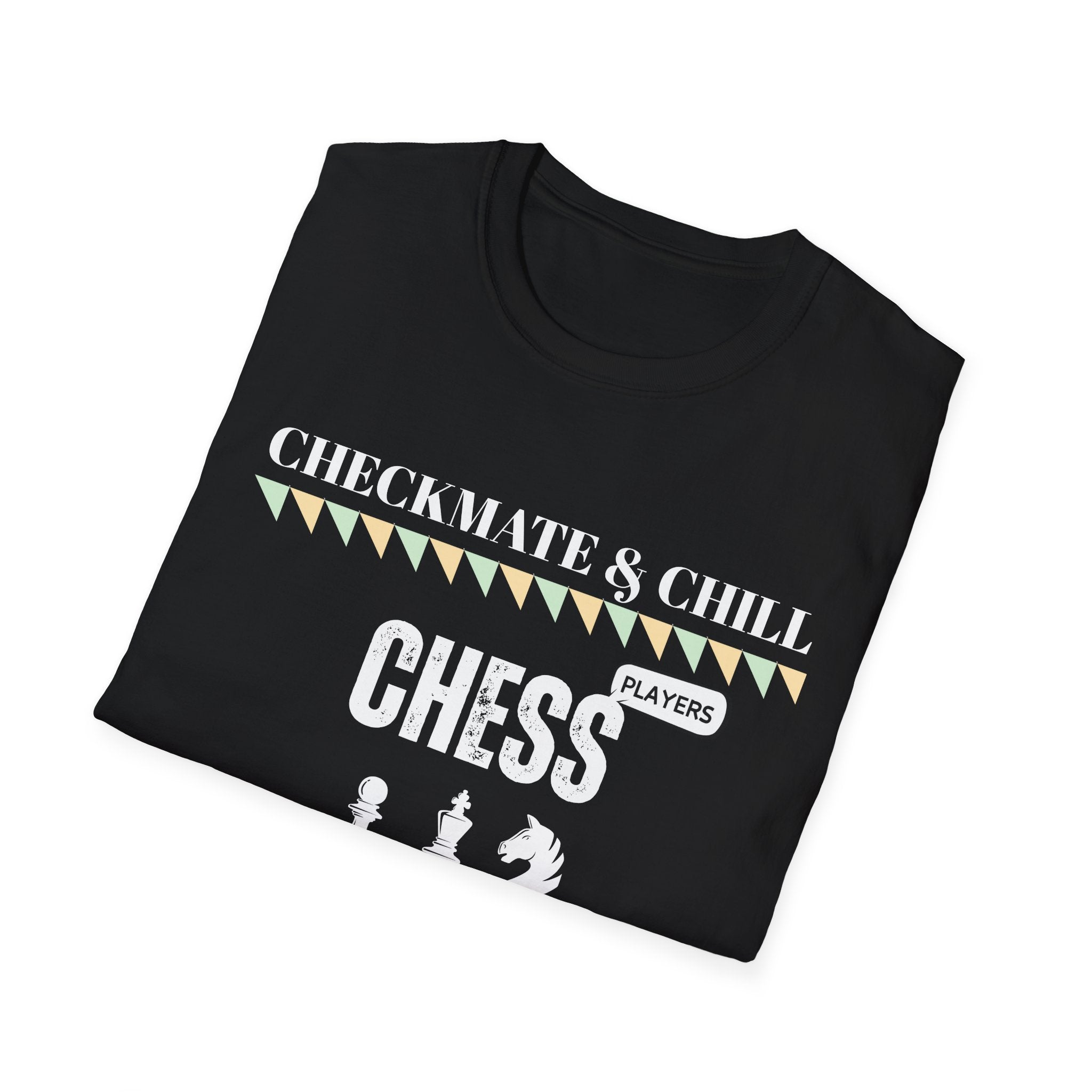 Unisex Softstyle T-Shirt for Casual Gatherings and Game Nights - Checkmate & Chill 