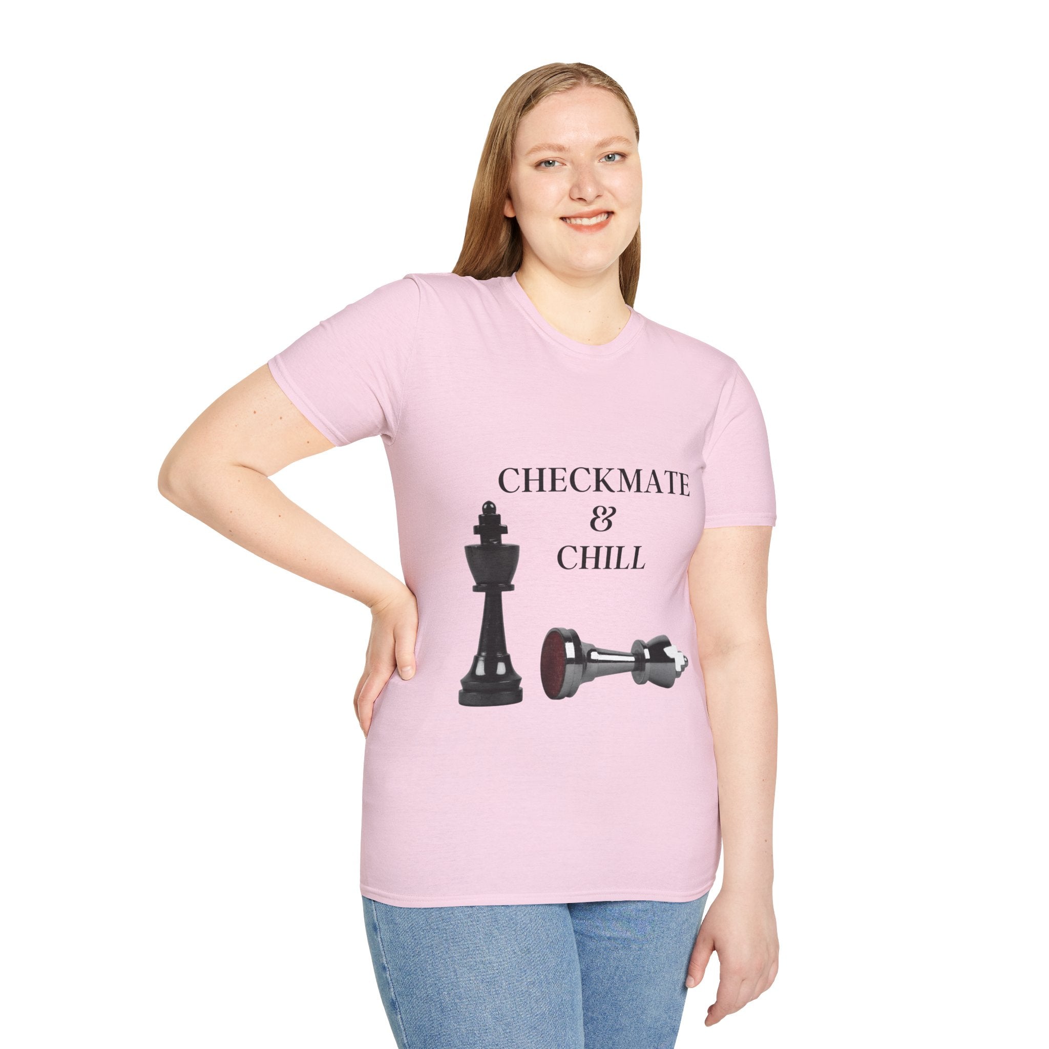 Checkmate & Chill Unisex Softstyle T-Shirt, Chess Gift