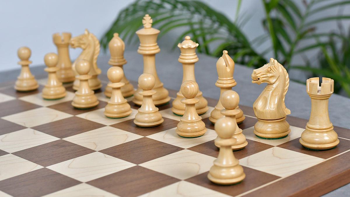 Fierce Knight Staunton Set – 4.1” King, Rosewood & Boxwood