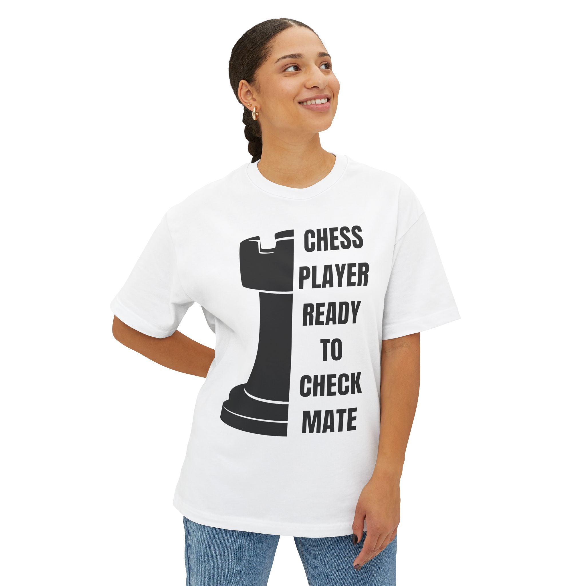 Oversized Box Tee - Checkmate & Chill 