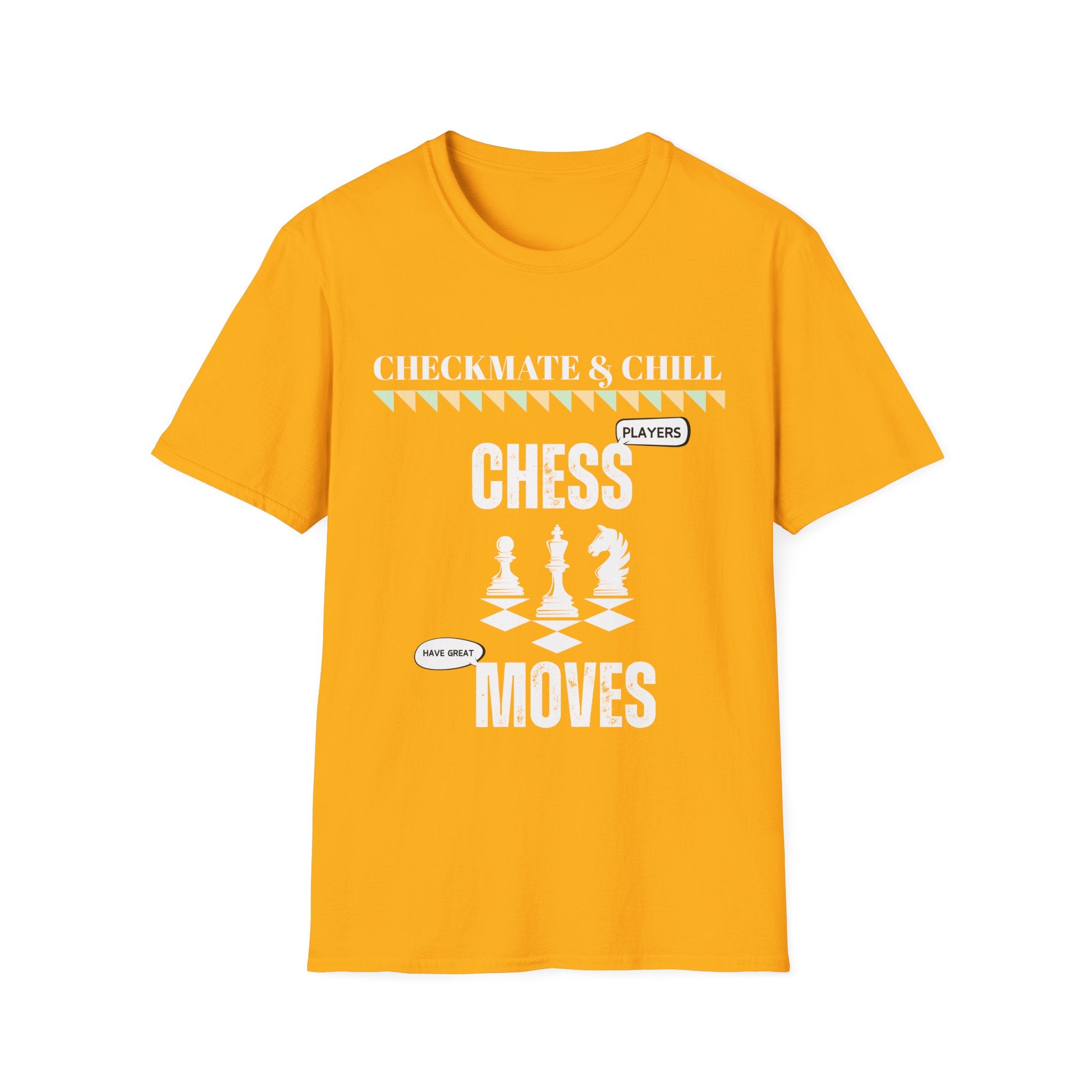 Unisex Softstyle T-Shirt for Casual Gatherings and Game Nights - Checkmate & Chill 