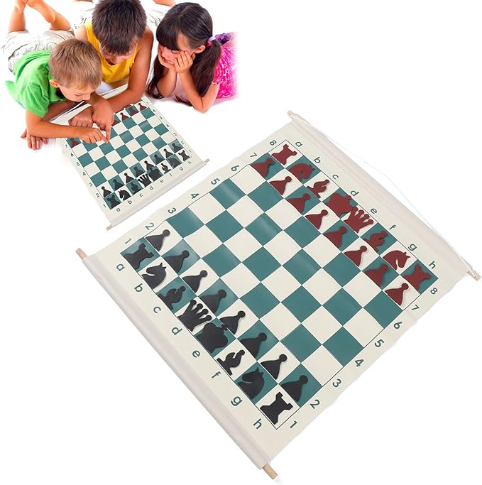Complete Portable Demo Chess Set – Folding Board with Club & School Pieces