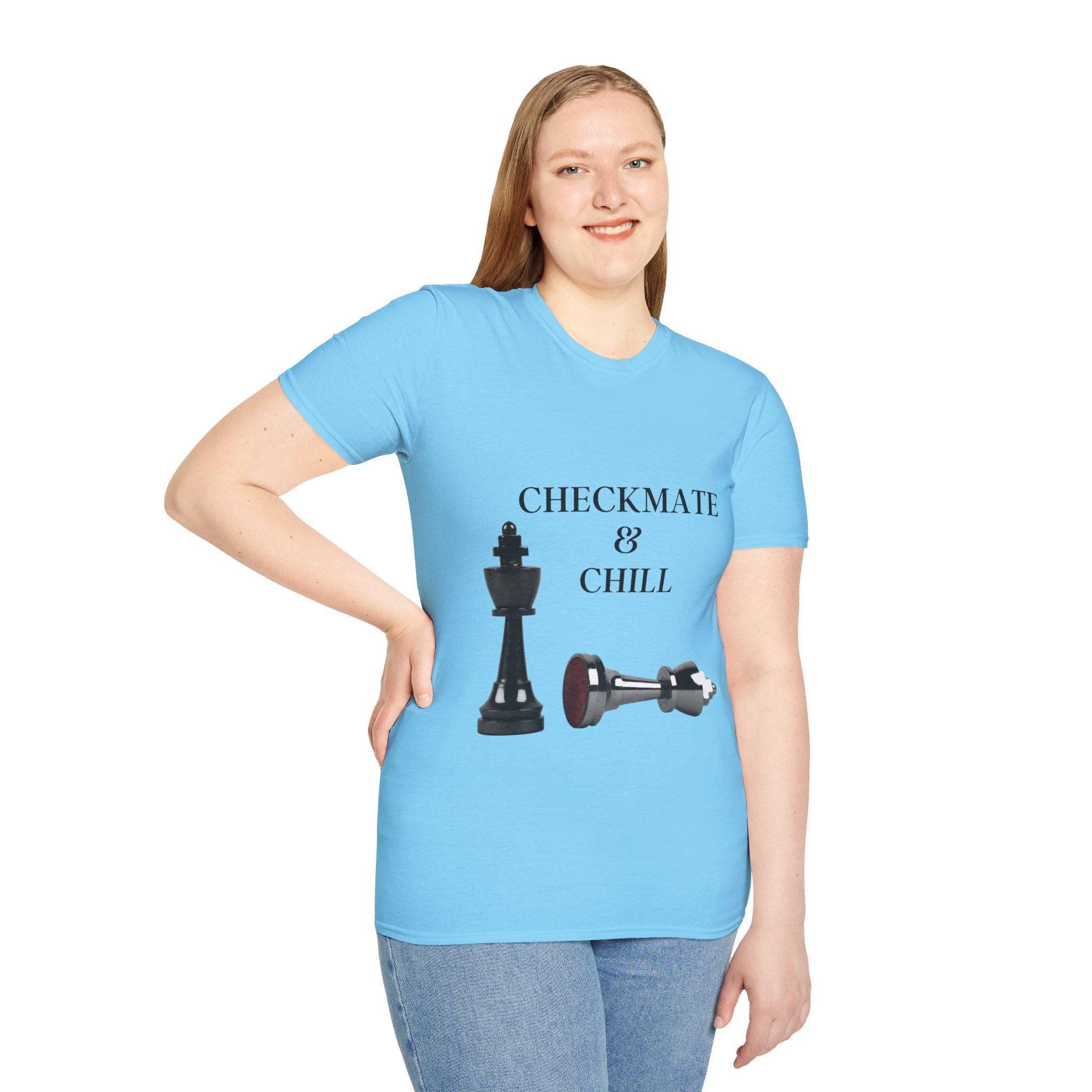 Checkmate & Chill Unisex Softstyle T-Shirt, Chess Gift