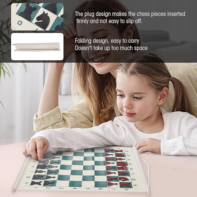 Complete Portable Demo Chess Set – Folding Board with Club & School Pieces